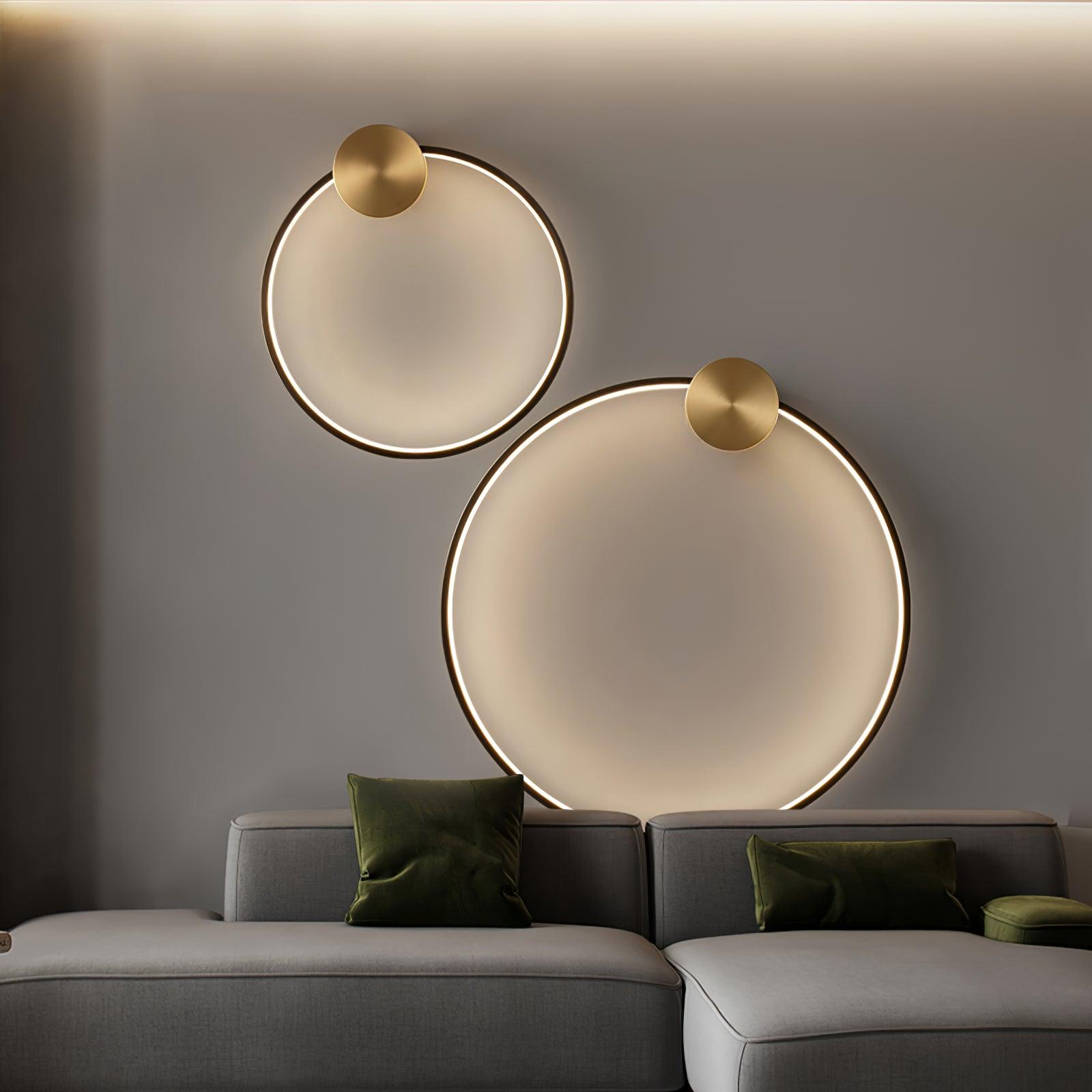 Ringled Arc Wall Light