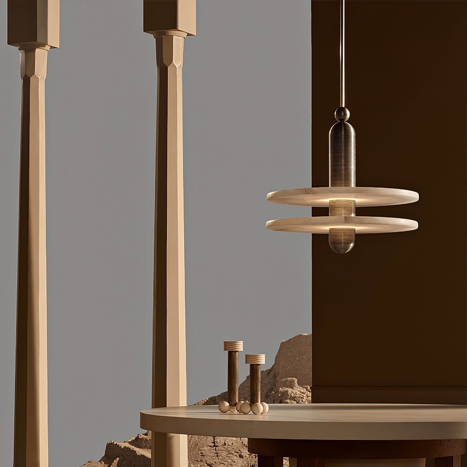 Senmif Alabaster Ring Pendant Light
