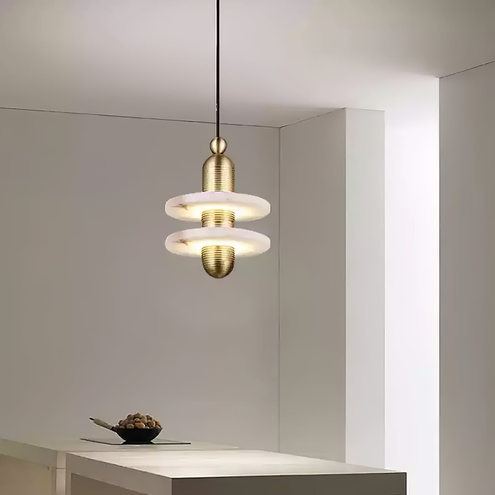 Senmif Alabaster Ring Pendant Light