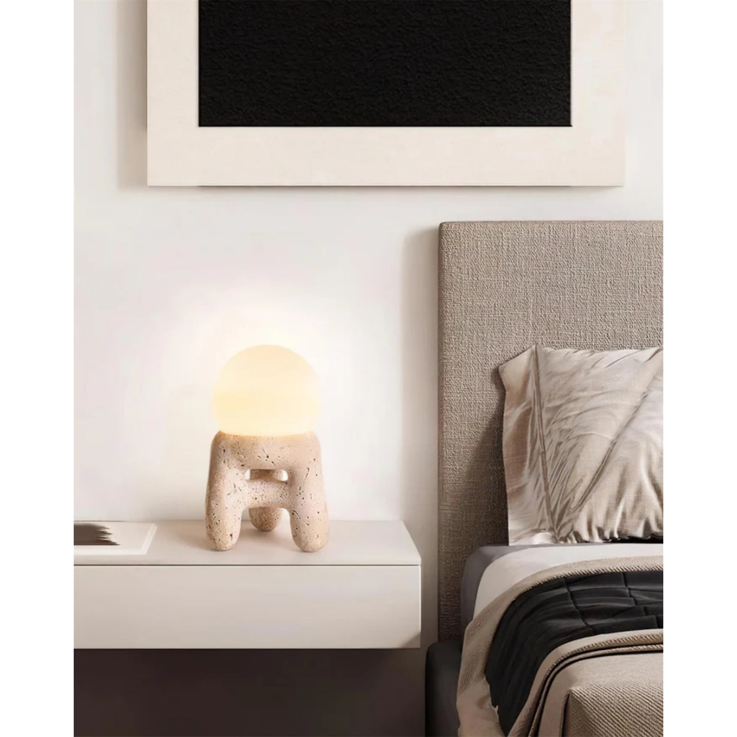 Jug-Shaped Natural Stone Table Lamp