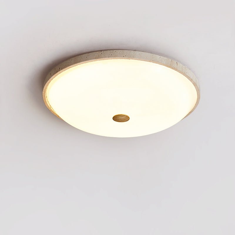 Zelmara Disc Travertine Ceiling Light