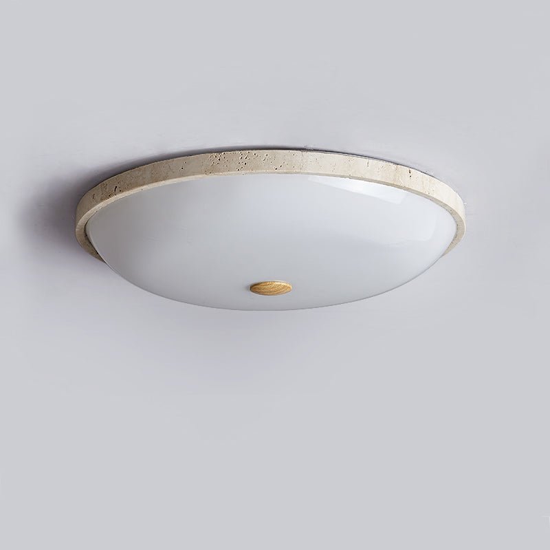 Zelmara Disc Travertine Ceiling Light