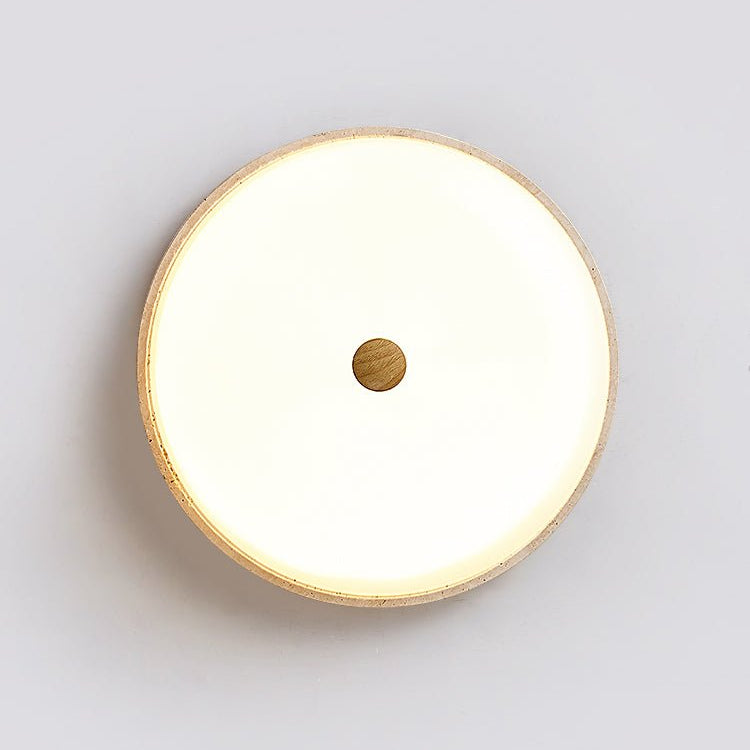 Zelmara Disc Travertine Ceiling Light