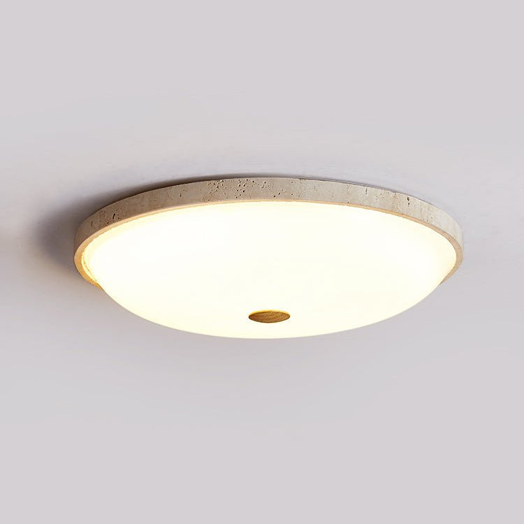 Zelmara Disc Travertine Ceiling Light