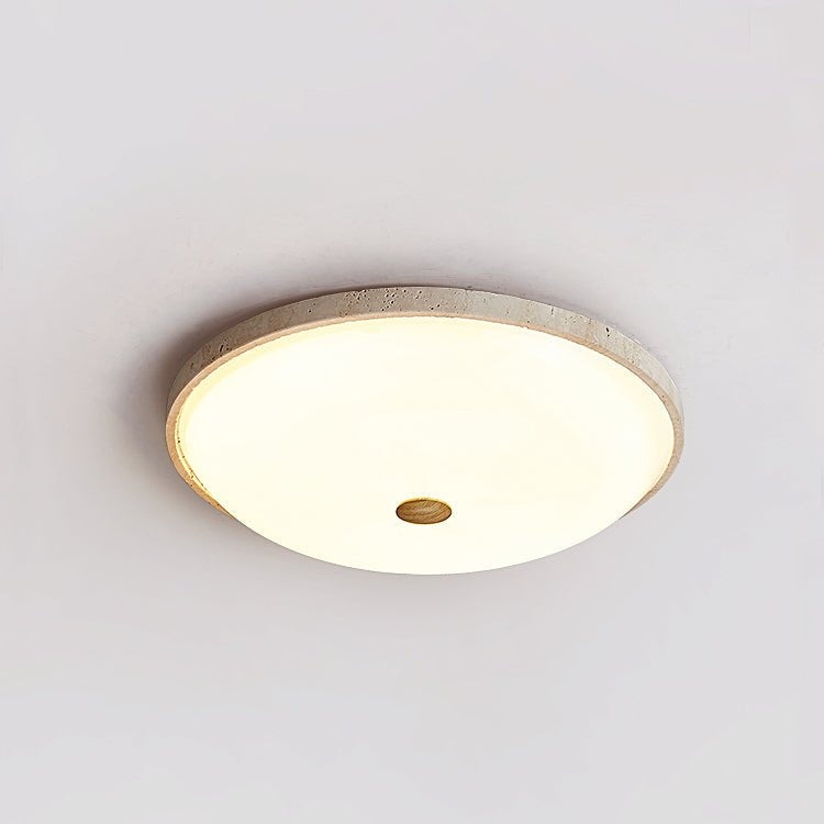 Zelmara Disc Travertine Ceiling Light