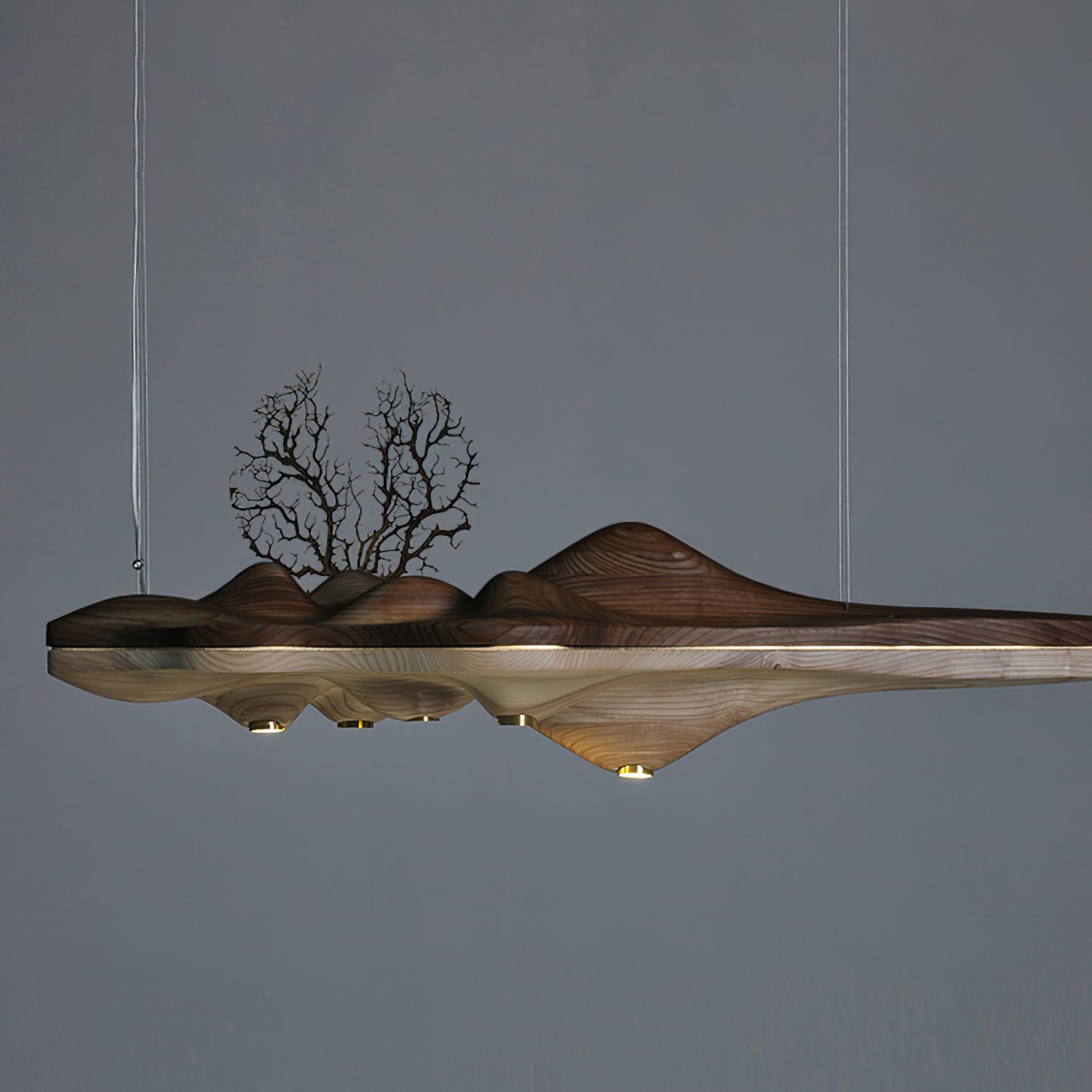 Merocone Wooden Pendant Light