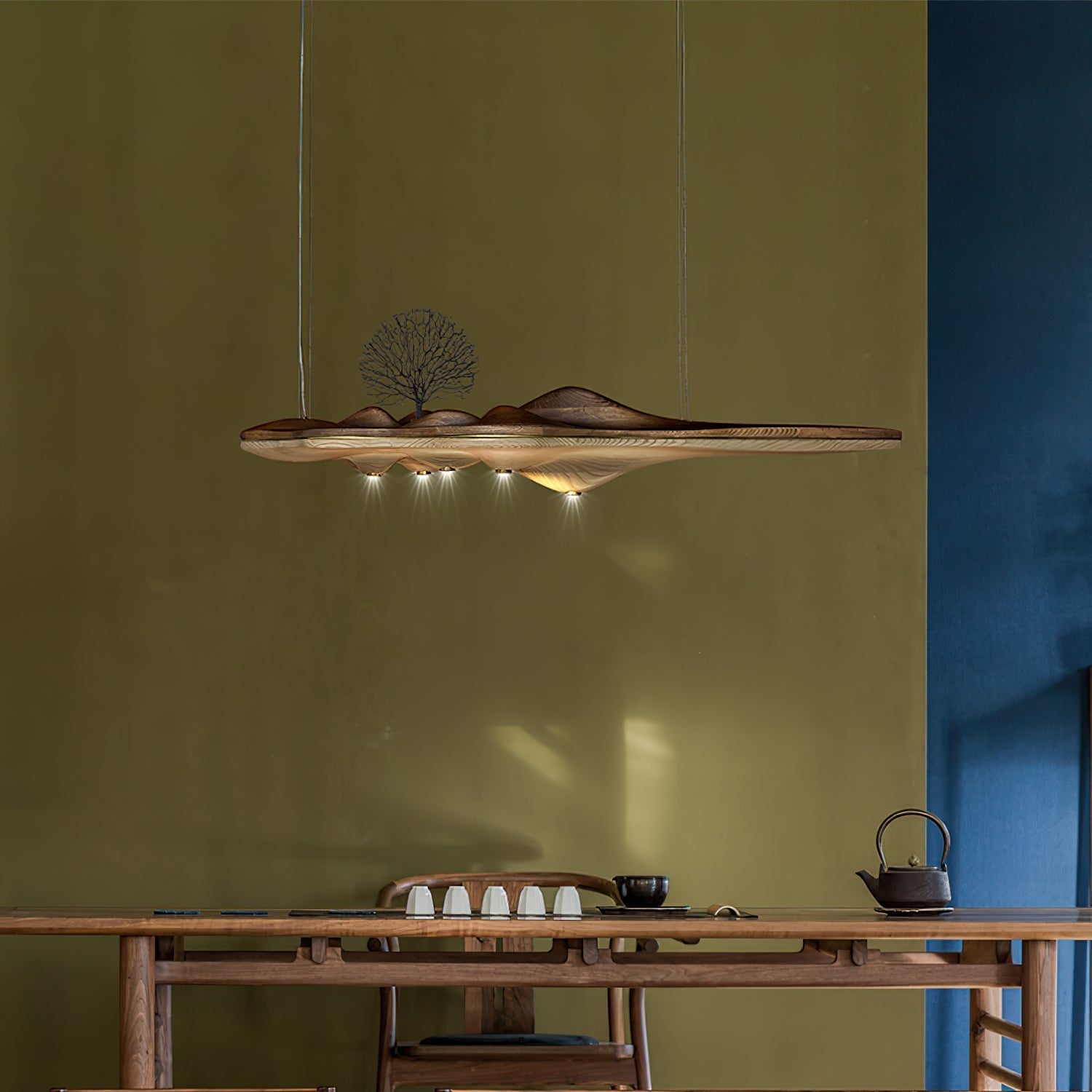 Merocone Wooden Pendant Light