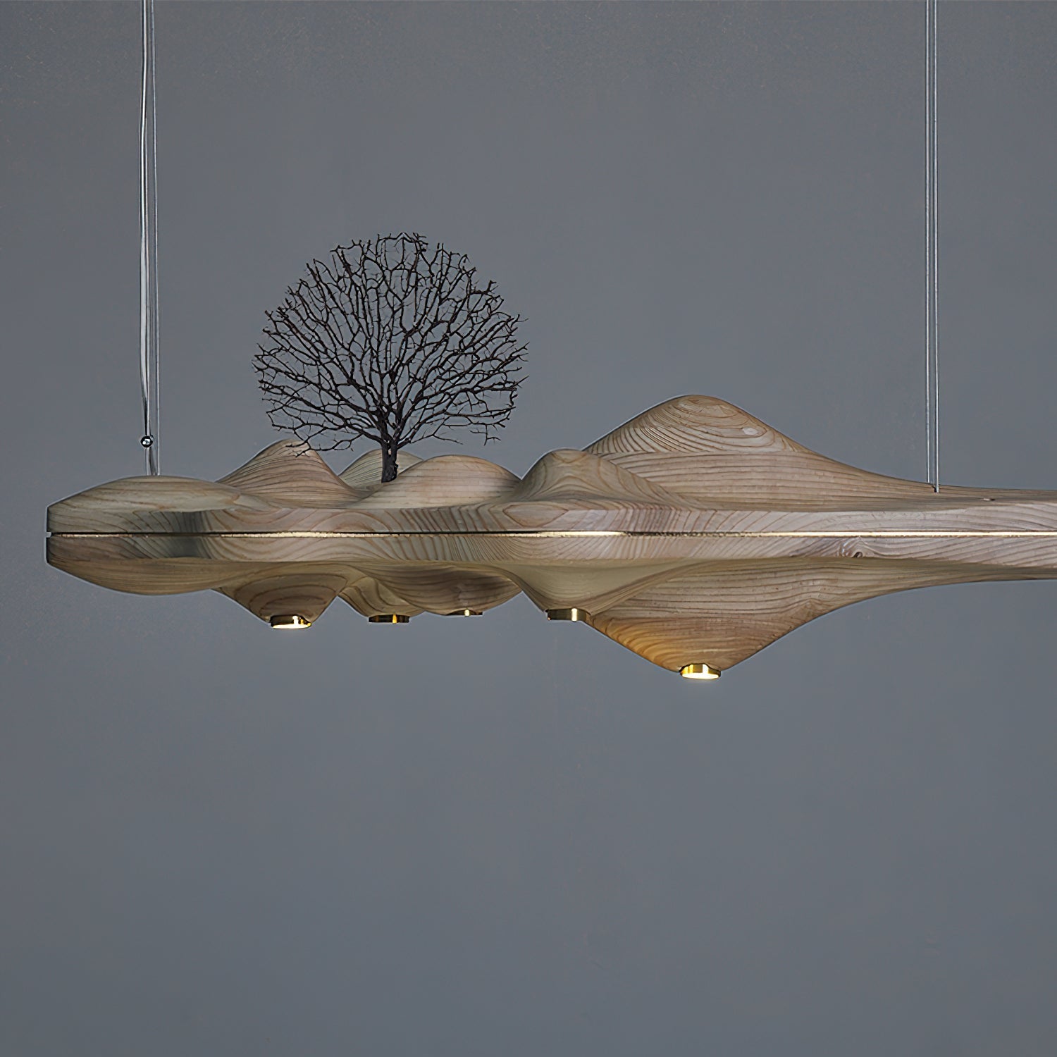 Merocone Wooden Pendant Light
