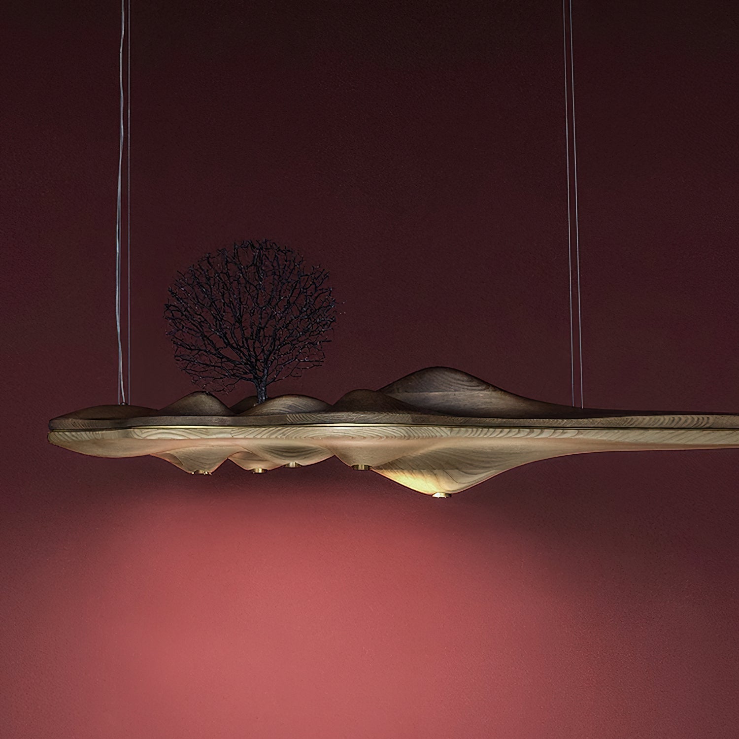 Merocone Wooden Pendant Light