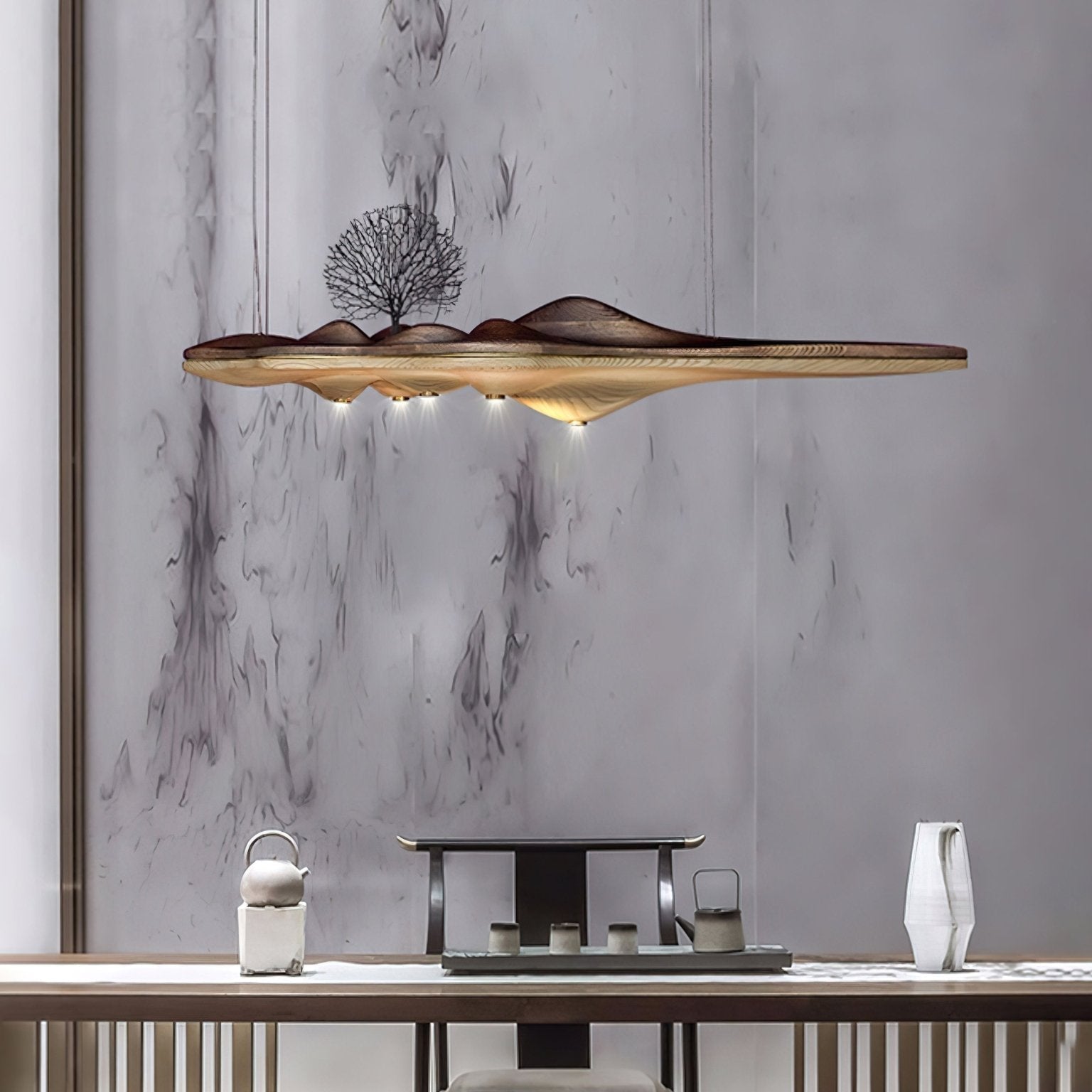 Merocone Wooden Pendant Light