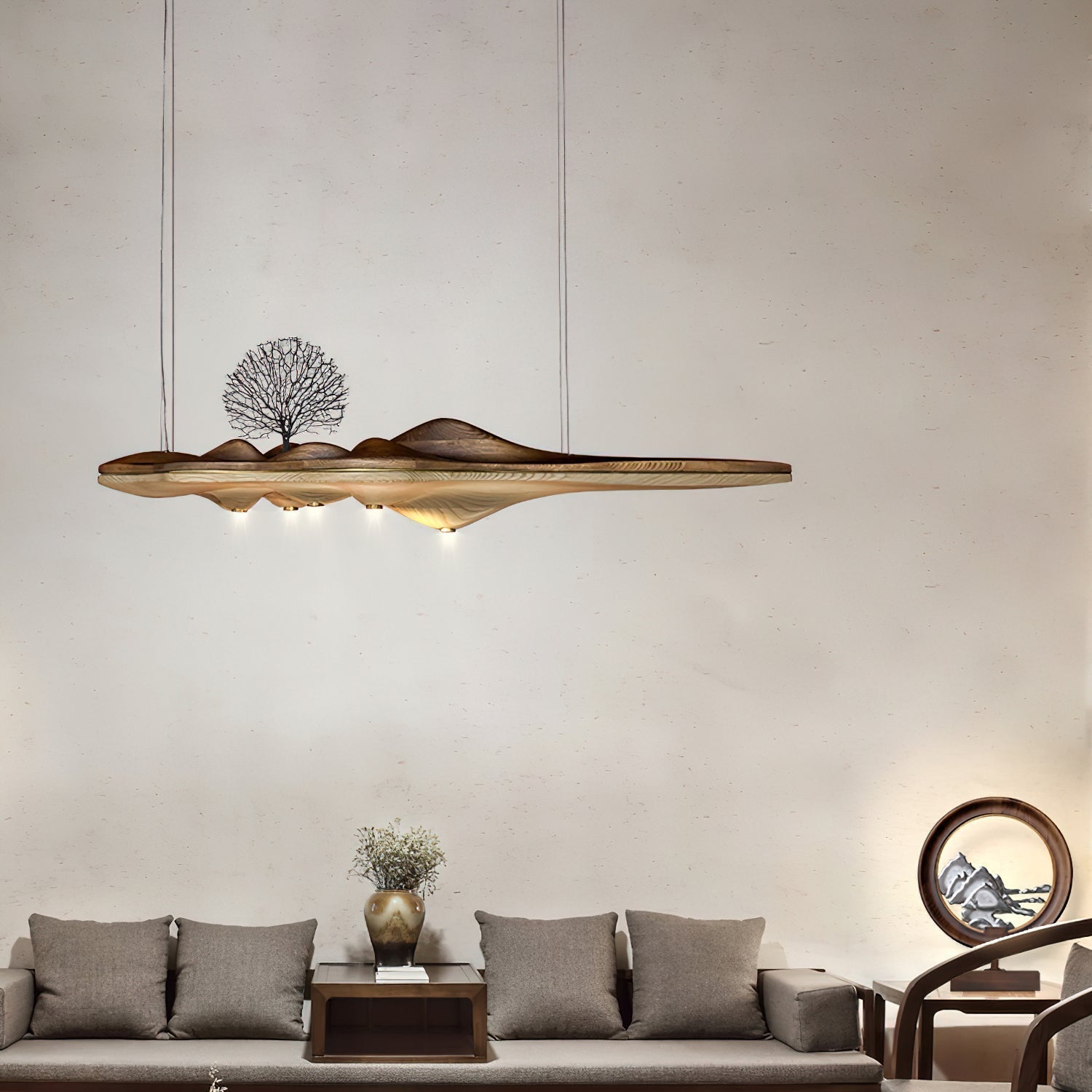 Merocone Wooden Pendant Light