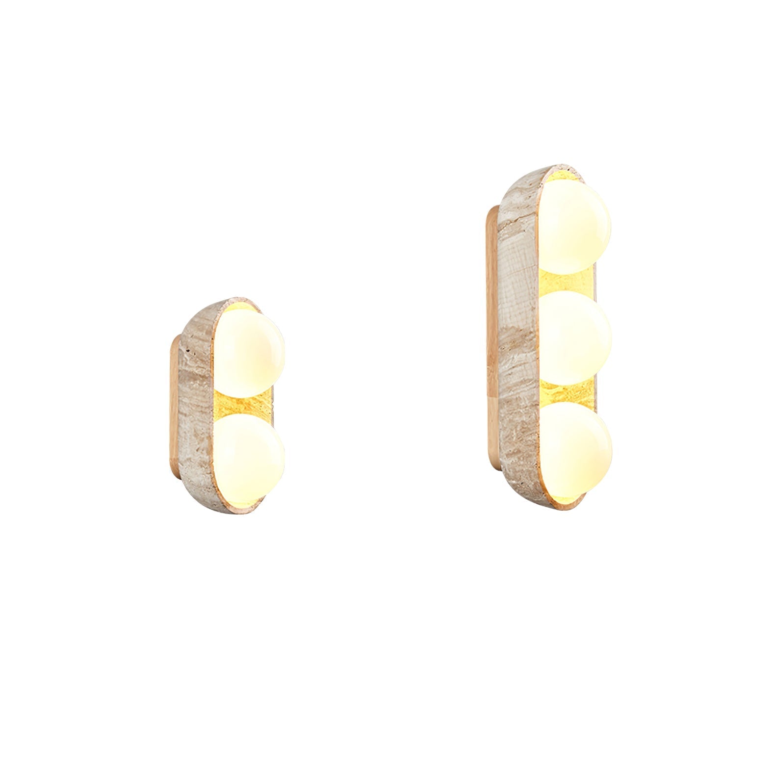 Boscon Triple Natural Stone Wall Light