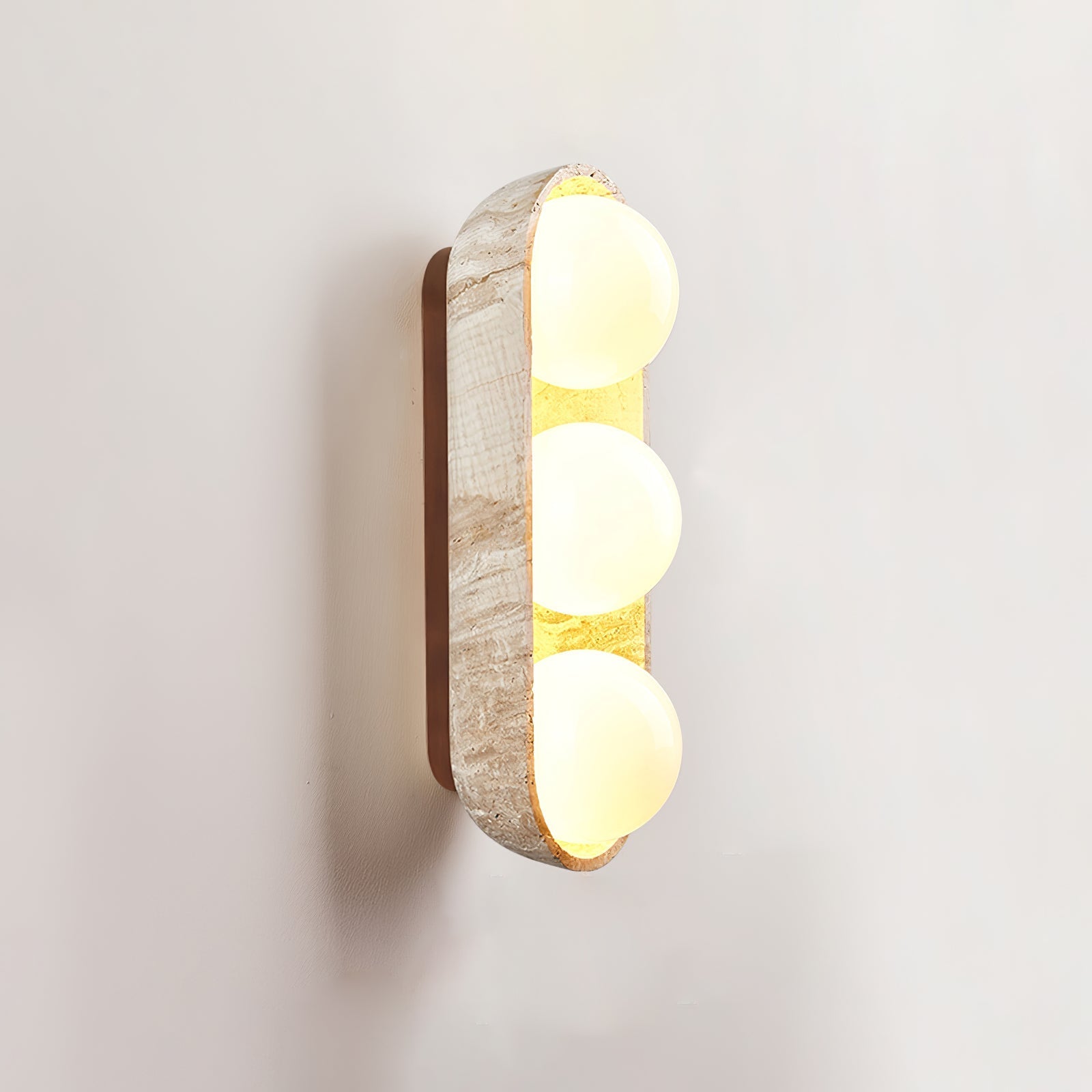 Boscon Triple Natural Stone Wall Light