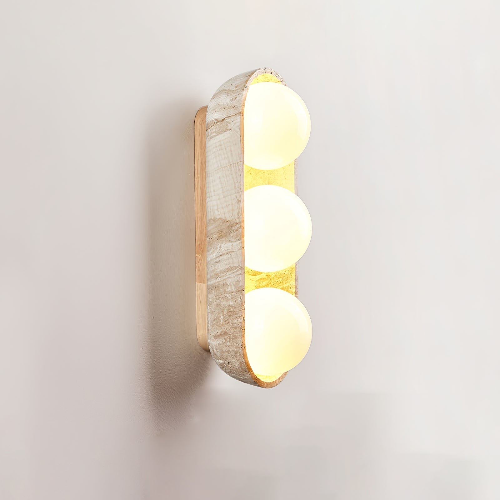 Boscon Triple Natural Stone Wall Light