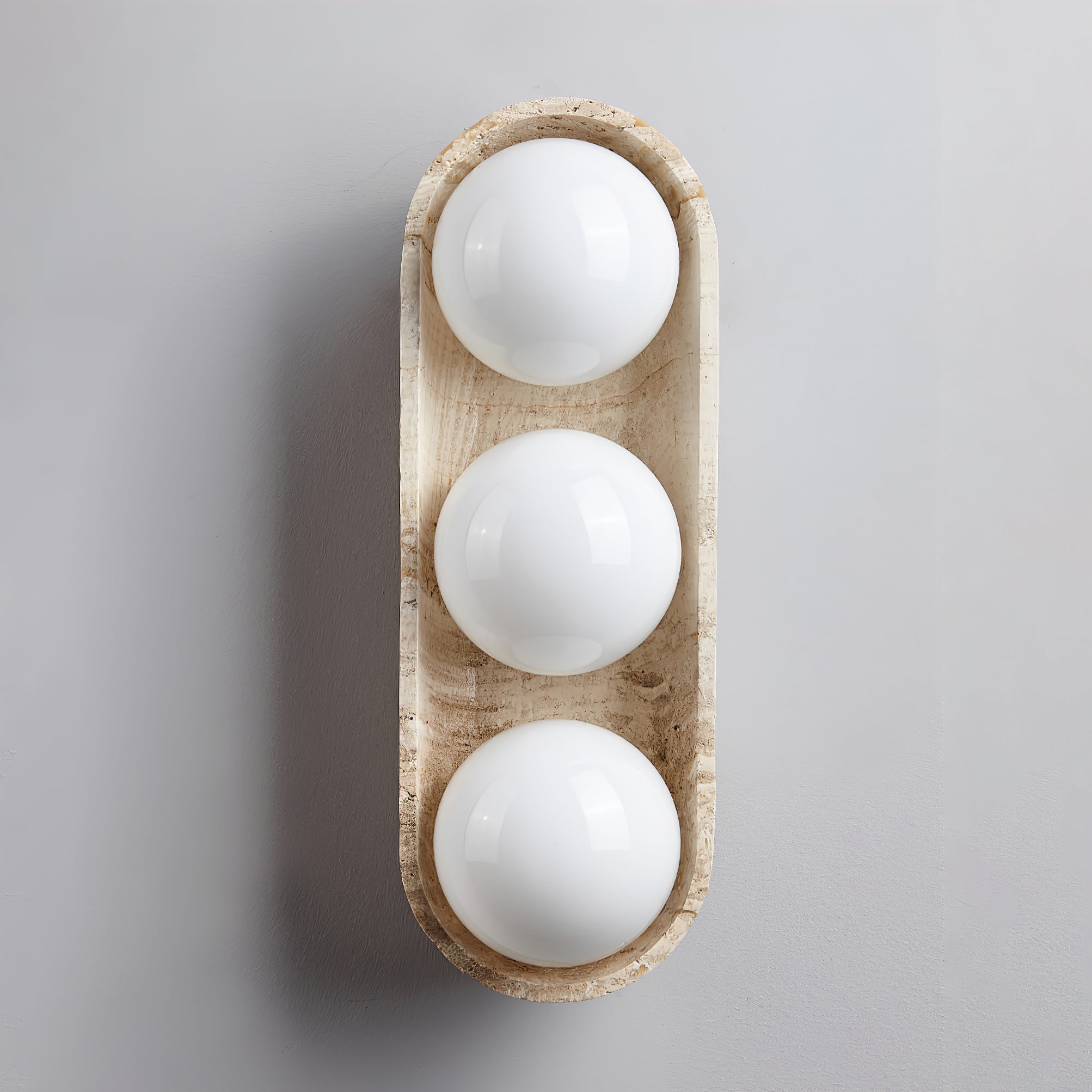 Boscon Triple Natural Stone Wall Light
