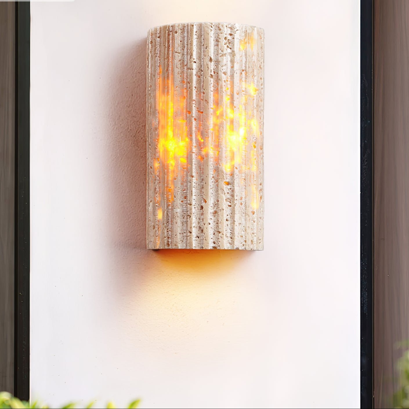 Veisona Natural Stone Wall Light