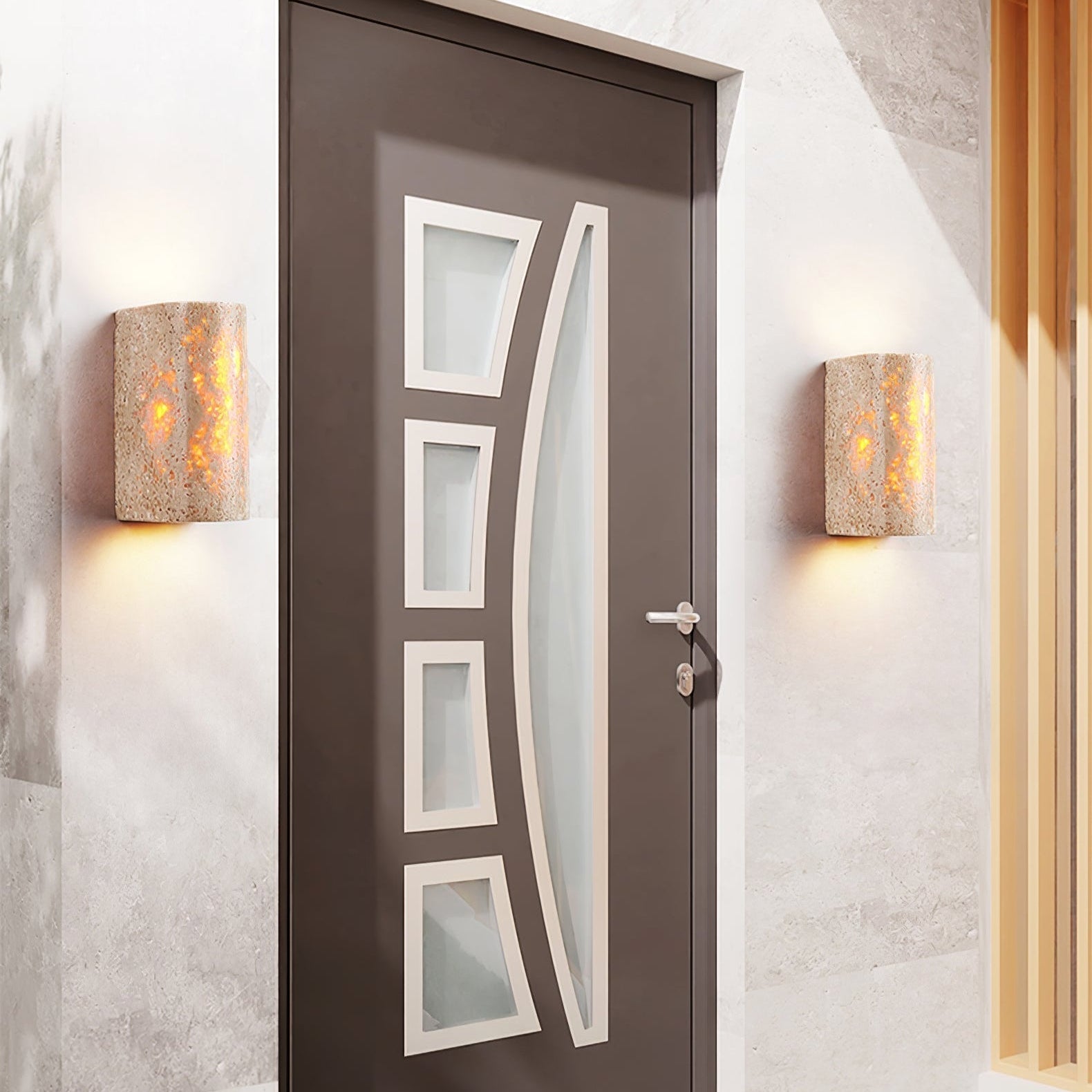 Veisona Natural Stone Wall Light