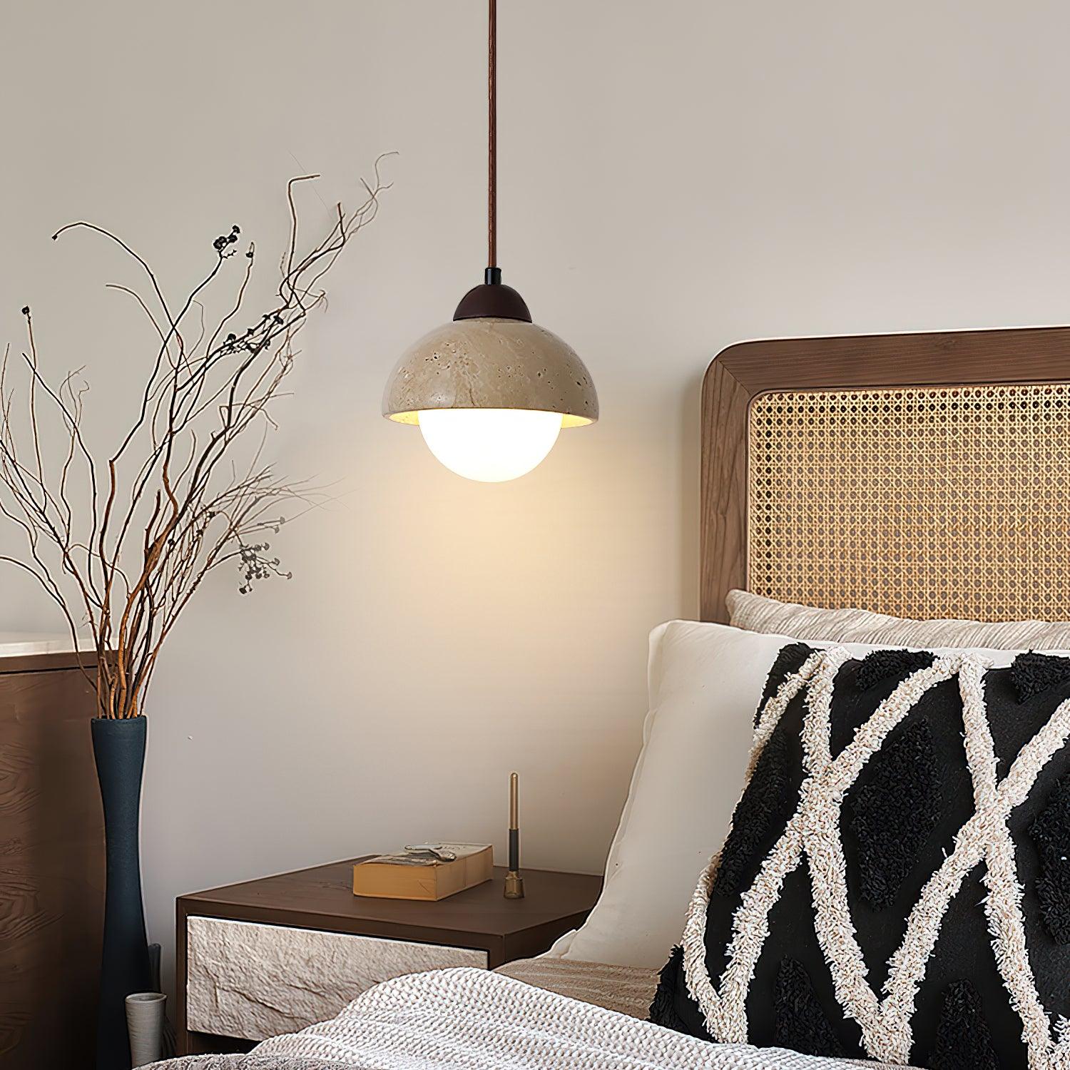 Delvoro Travertine Pendant Light