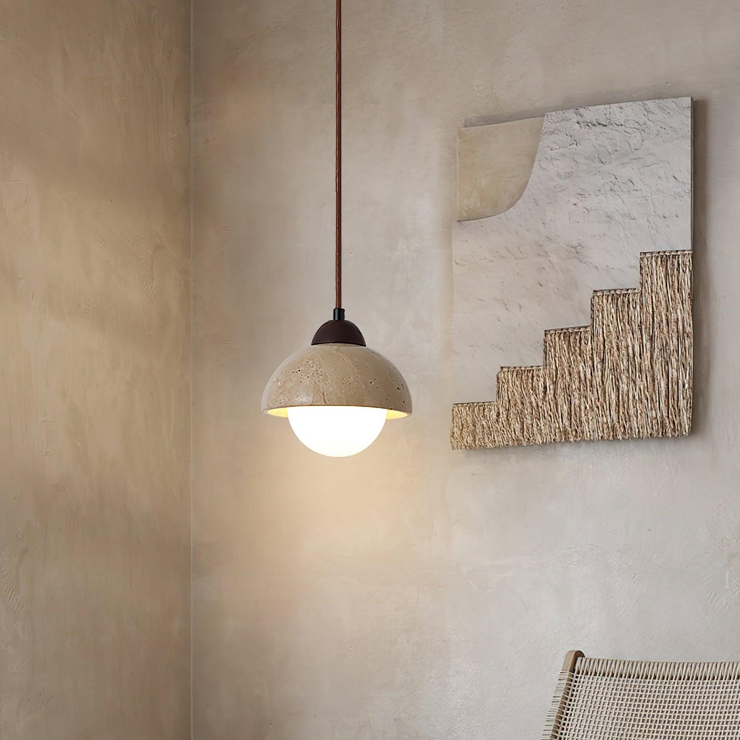 Delvoro Travertine Pendant Light