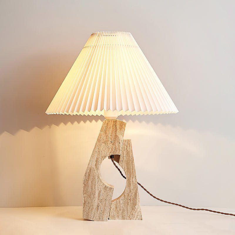 Dublo Travertine Table Lamp