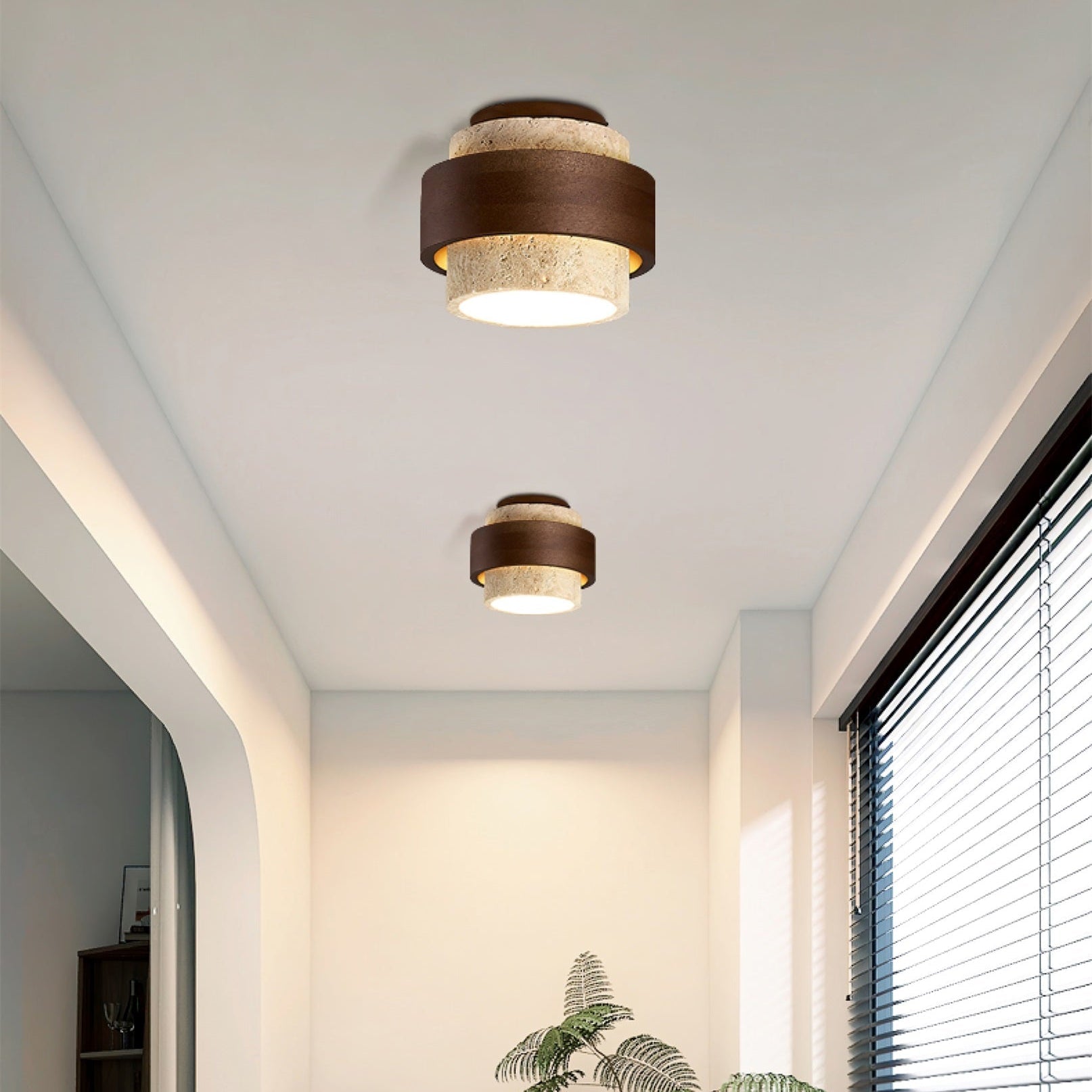 Setova Travertine Ceiling Light