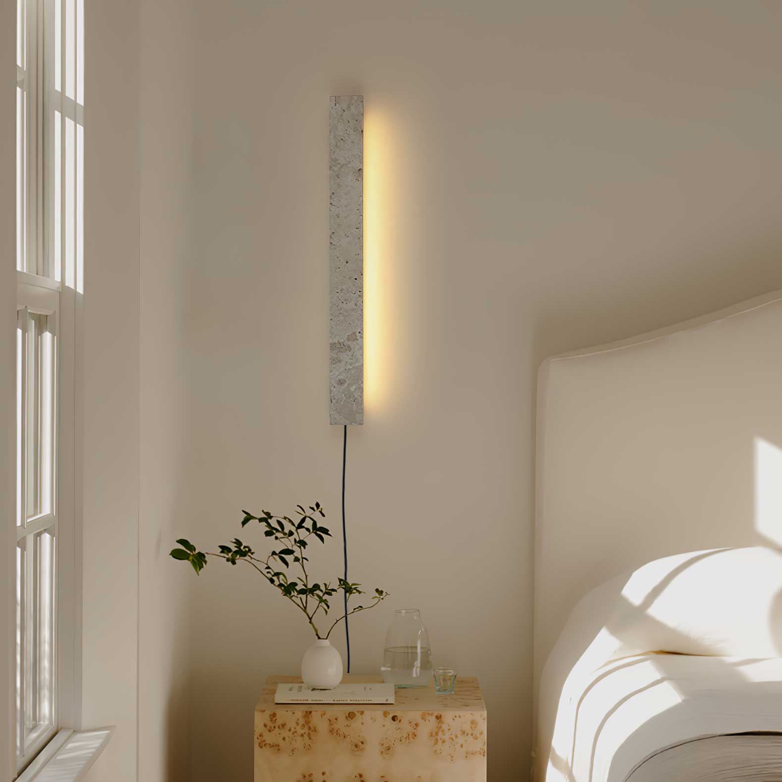 Satavik Travertine Wall Light