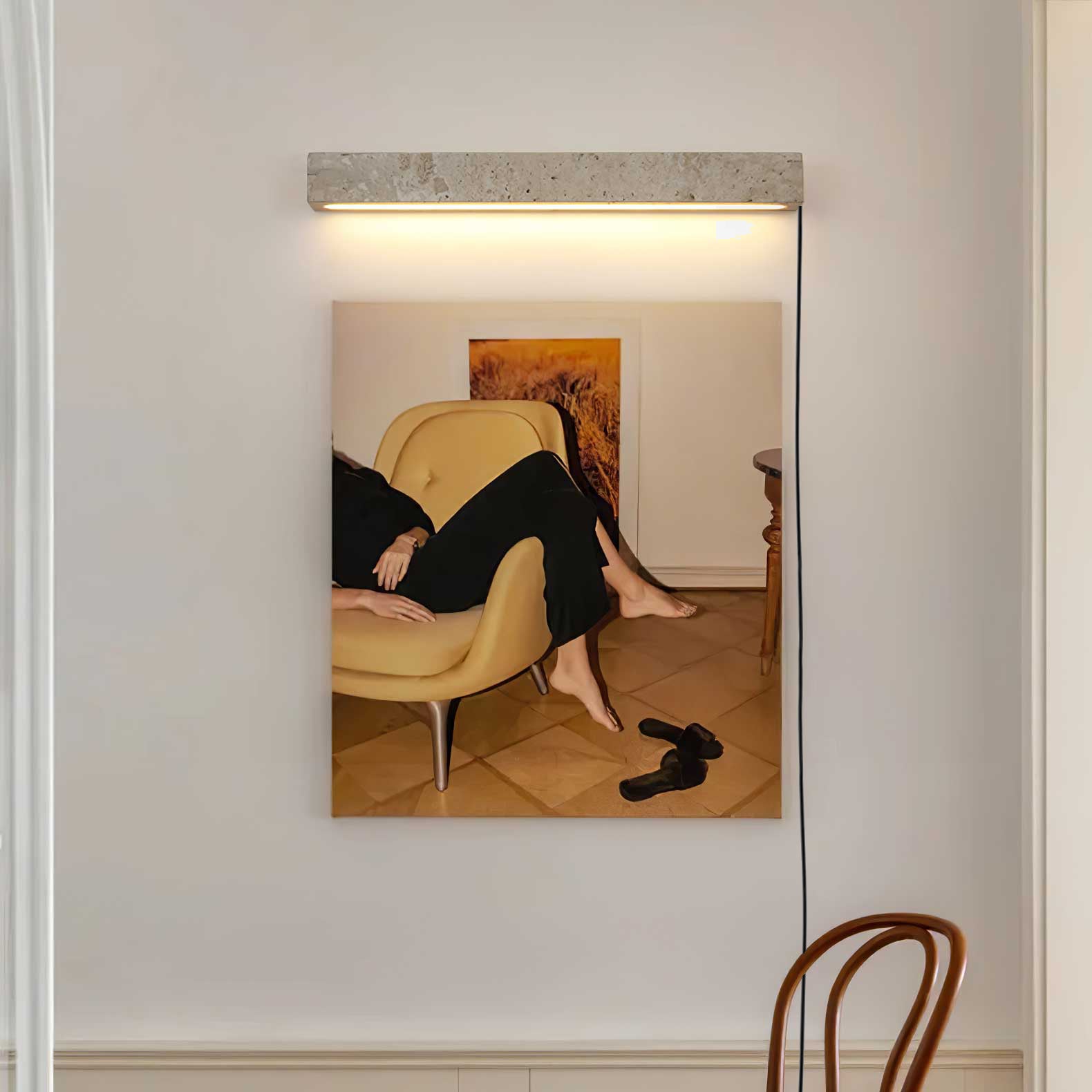 Satavik Travertine Wall Light