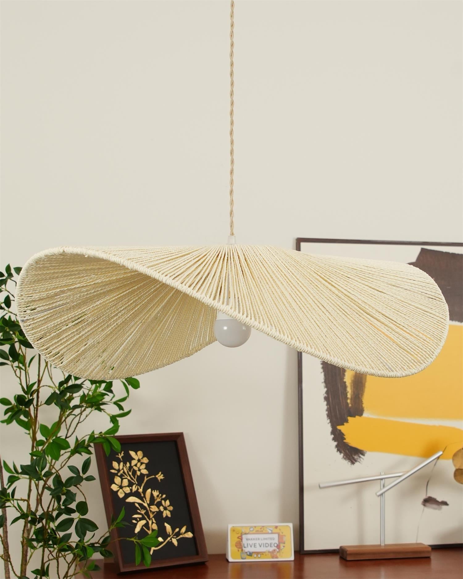 Woovo Hemp Rope Pendant Light