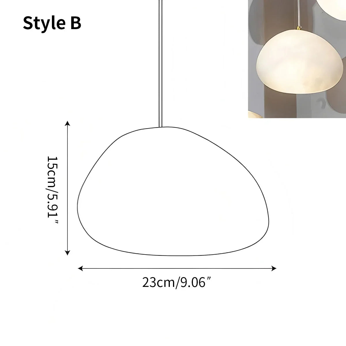 Vonaro River Pebble Pendant Light
