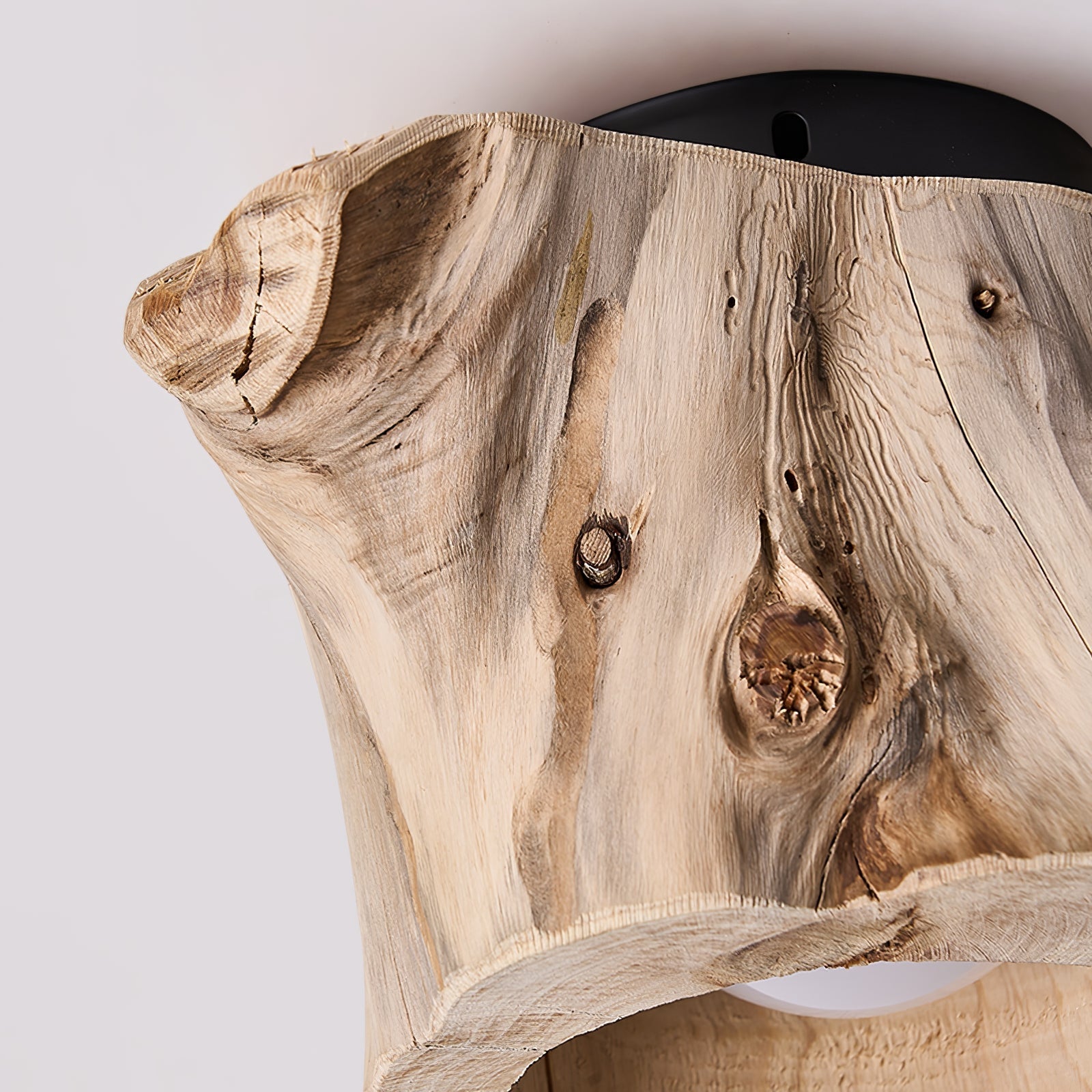 Wood Log Japandi Style Ceiling Light