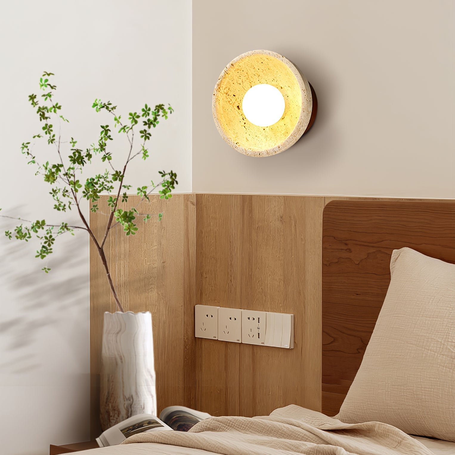 Bovvenz Travertine Wall Light