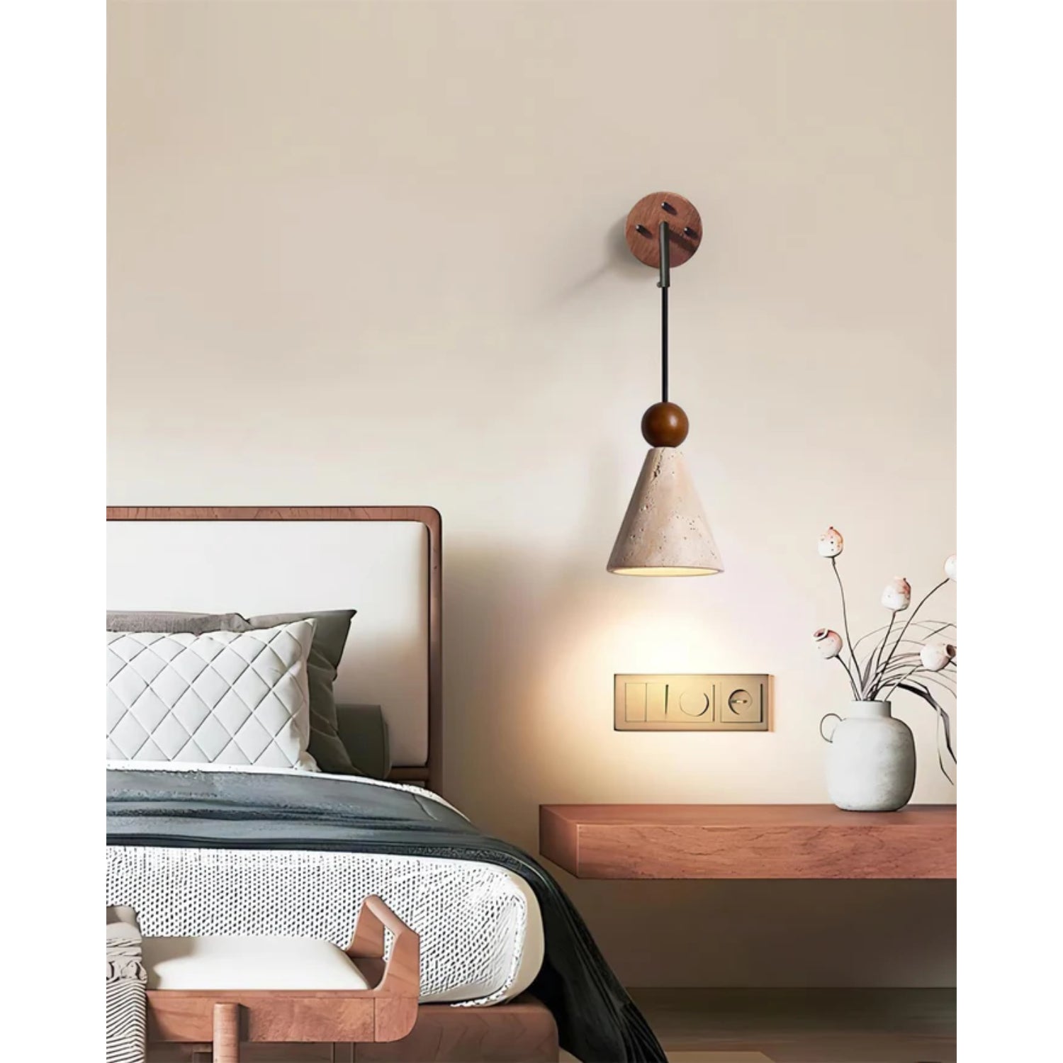 Tevvano Travertine Wall Light