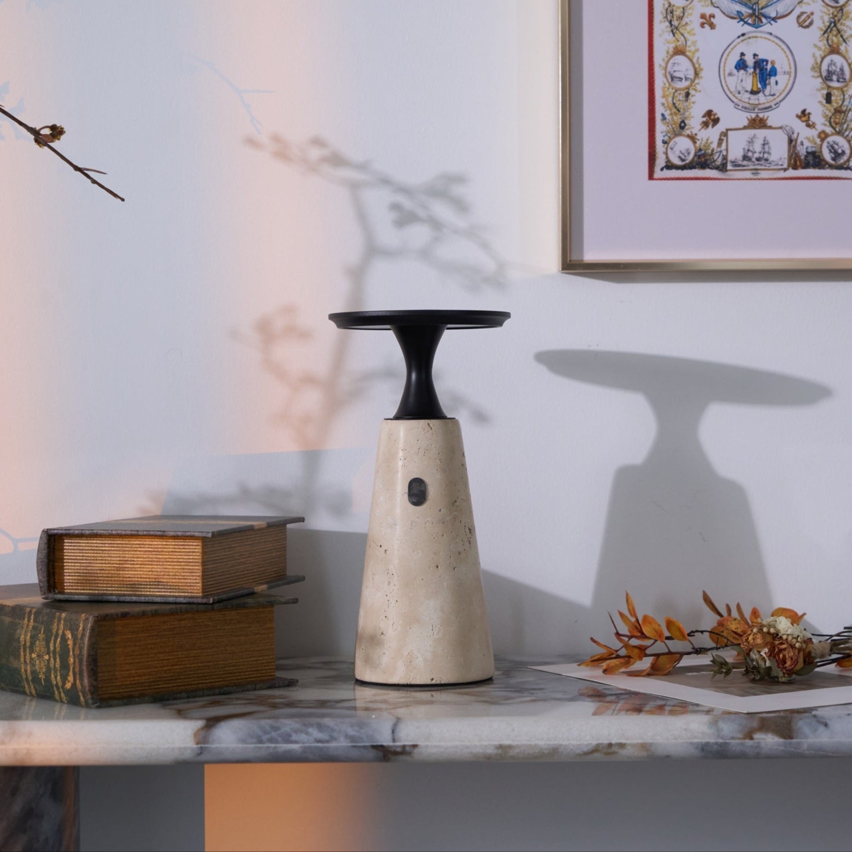 Terchas Rechargeable Natural Stone Table Lamp