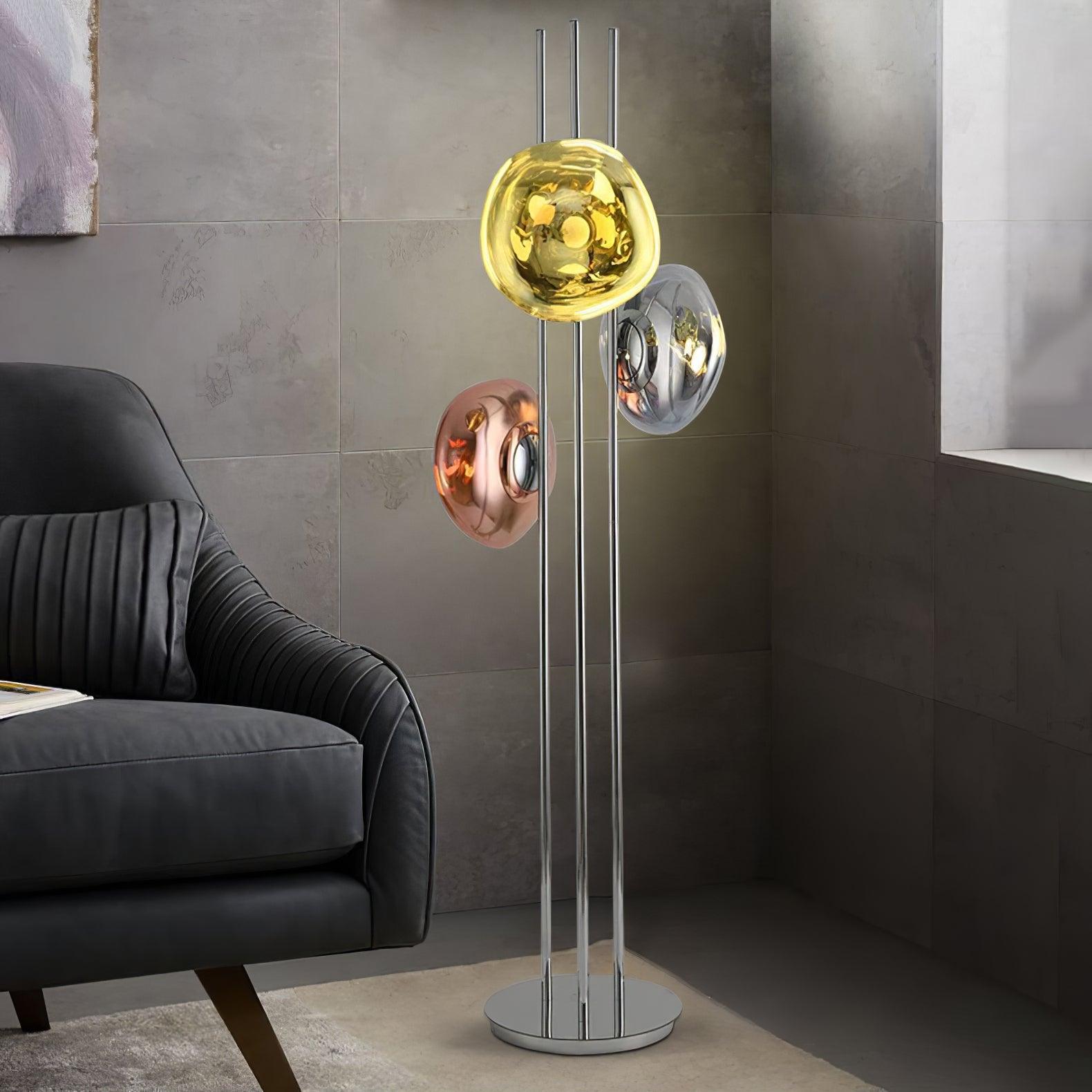 Triple Syrlion Orb Floor Lamp