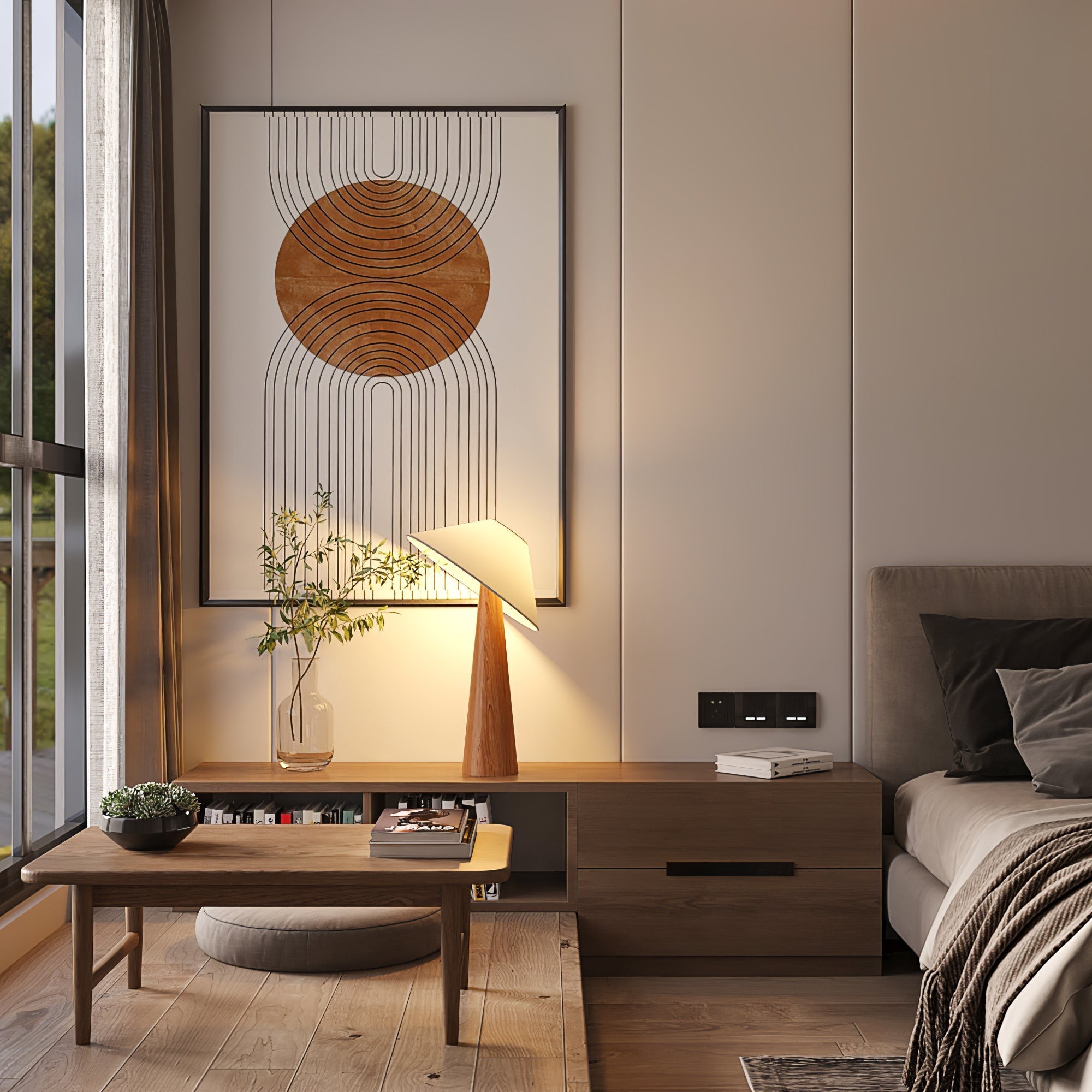 Hatilt Wooden Table Lamp