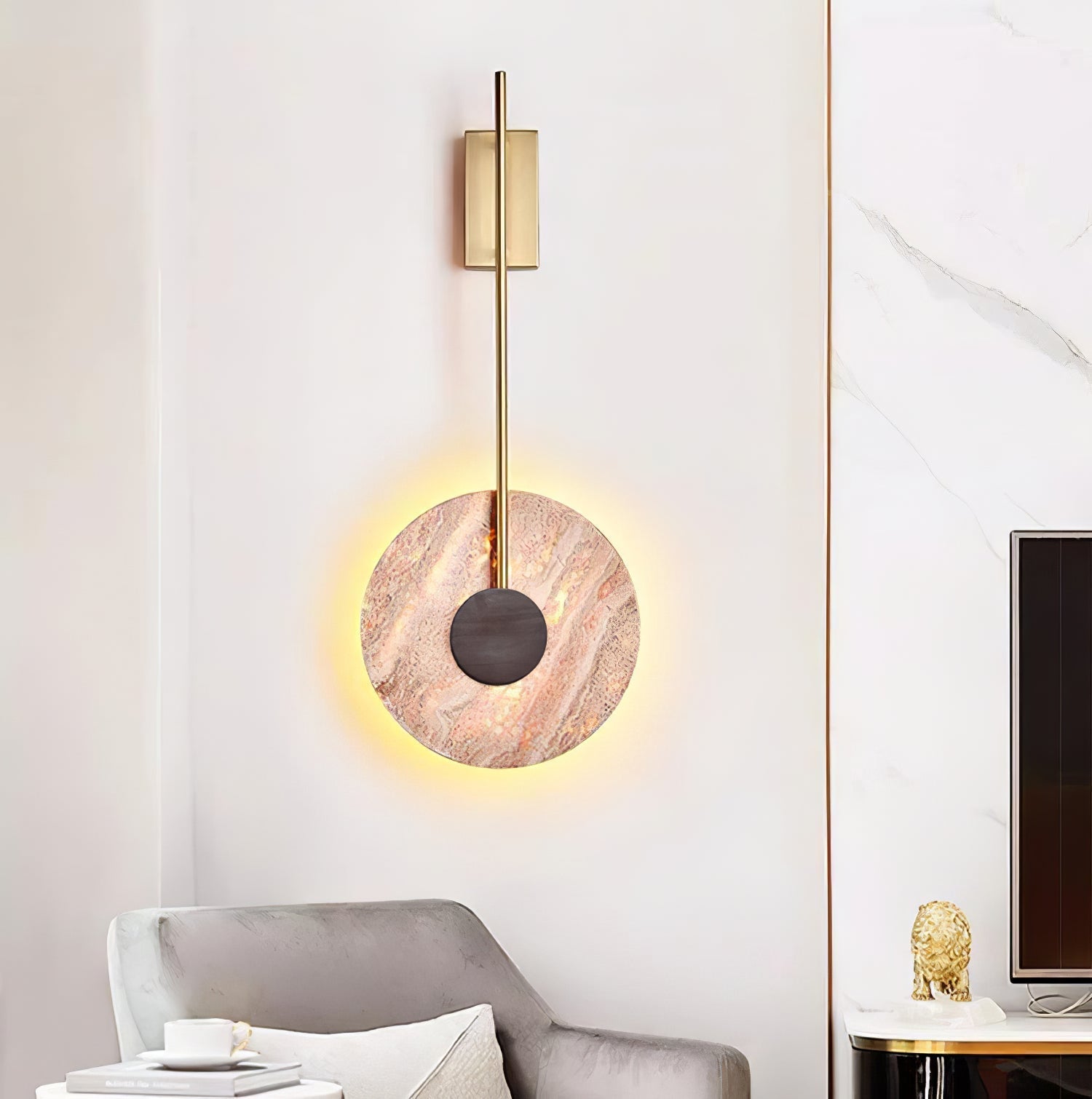 Mofis Travertine Wall Light