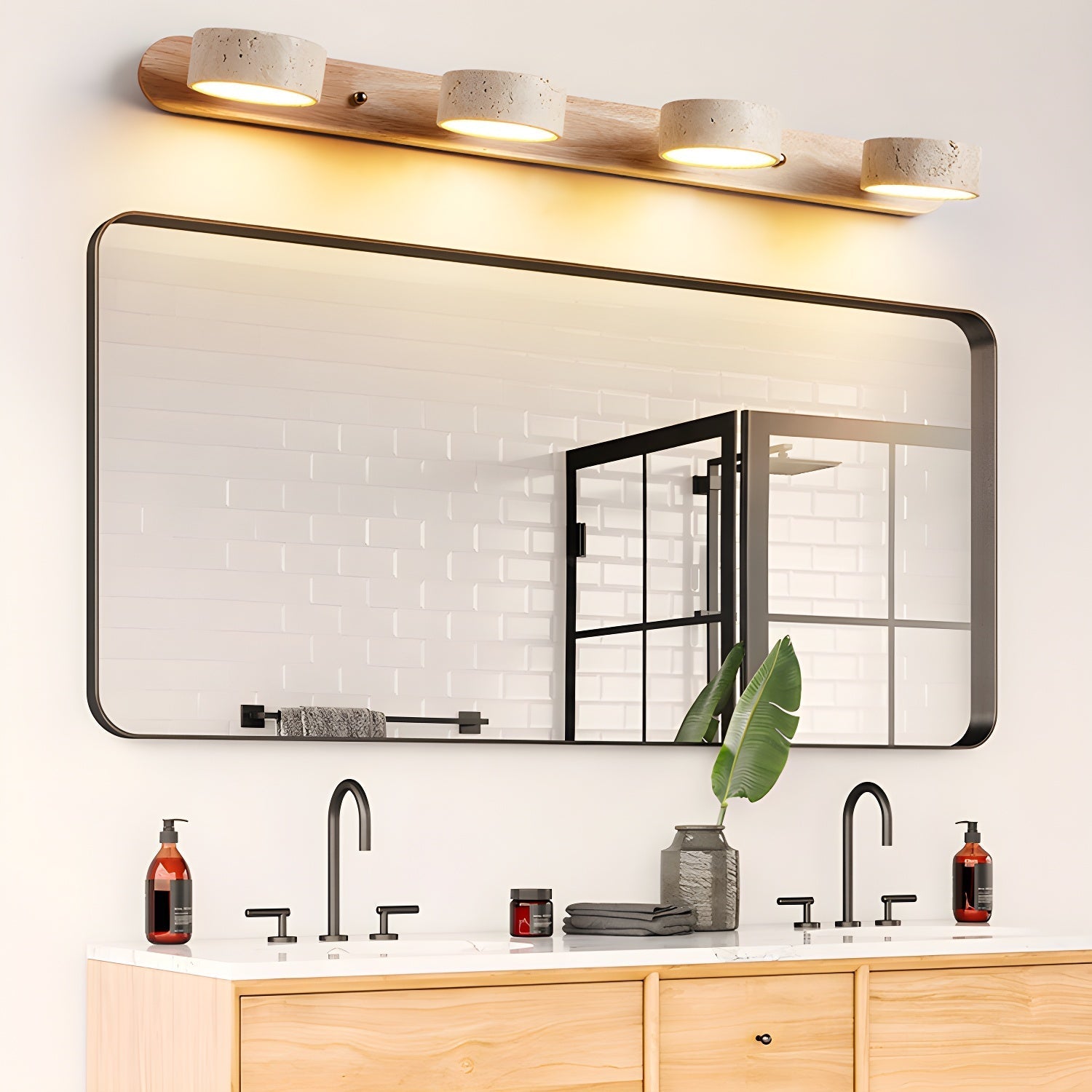 Zinzo Travertine Wall Light