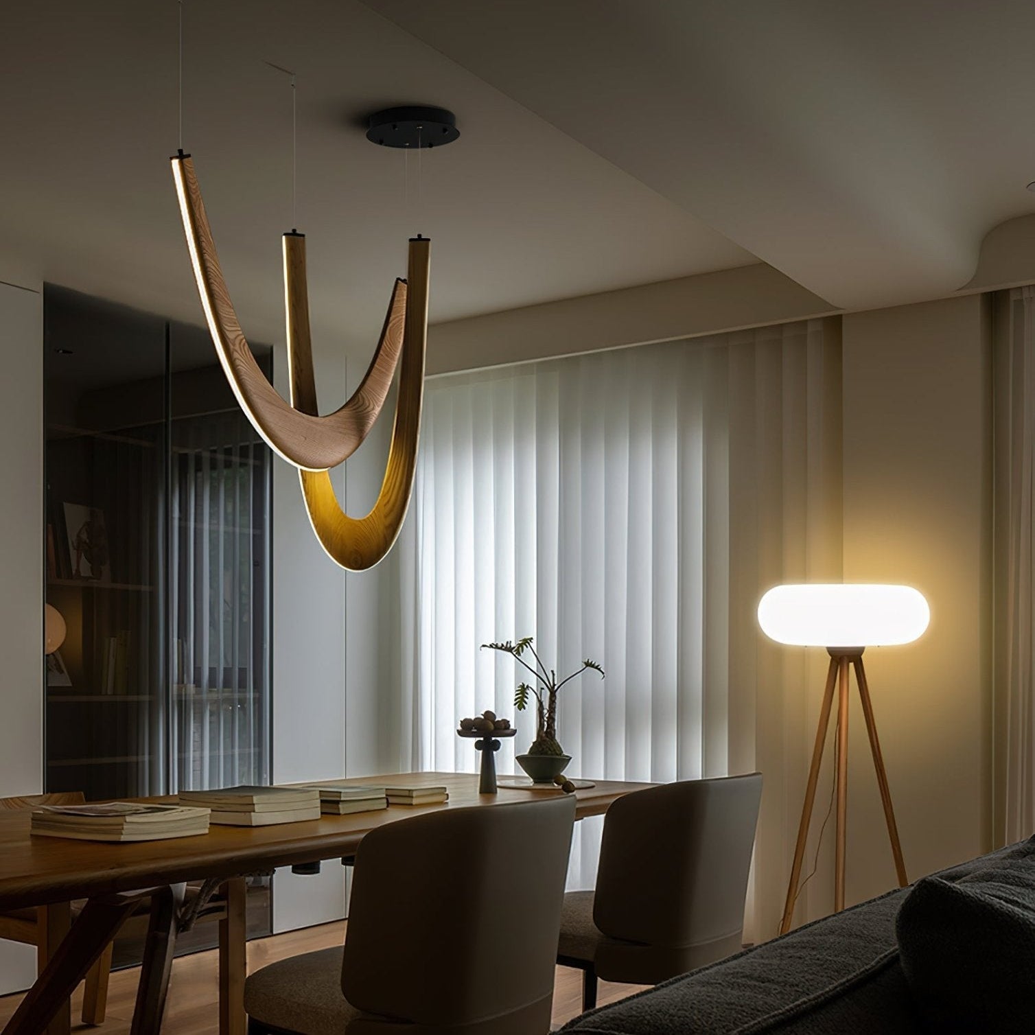 Layn U Shape Wooden Pendant Light