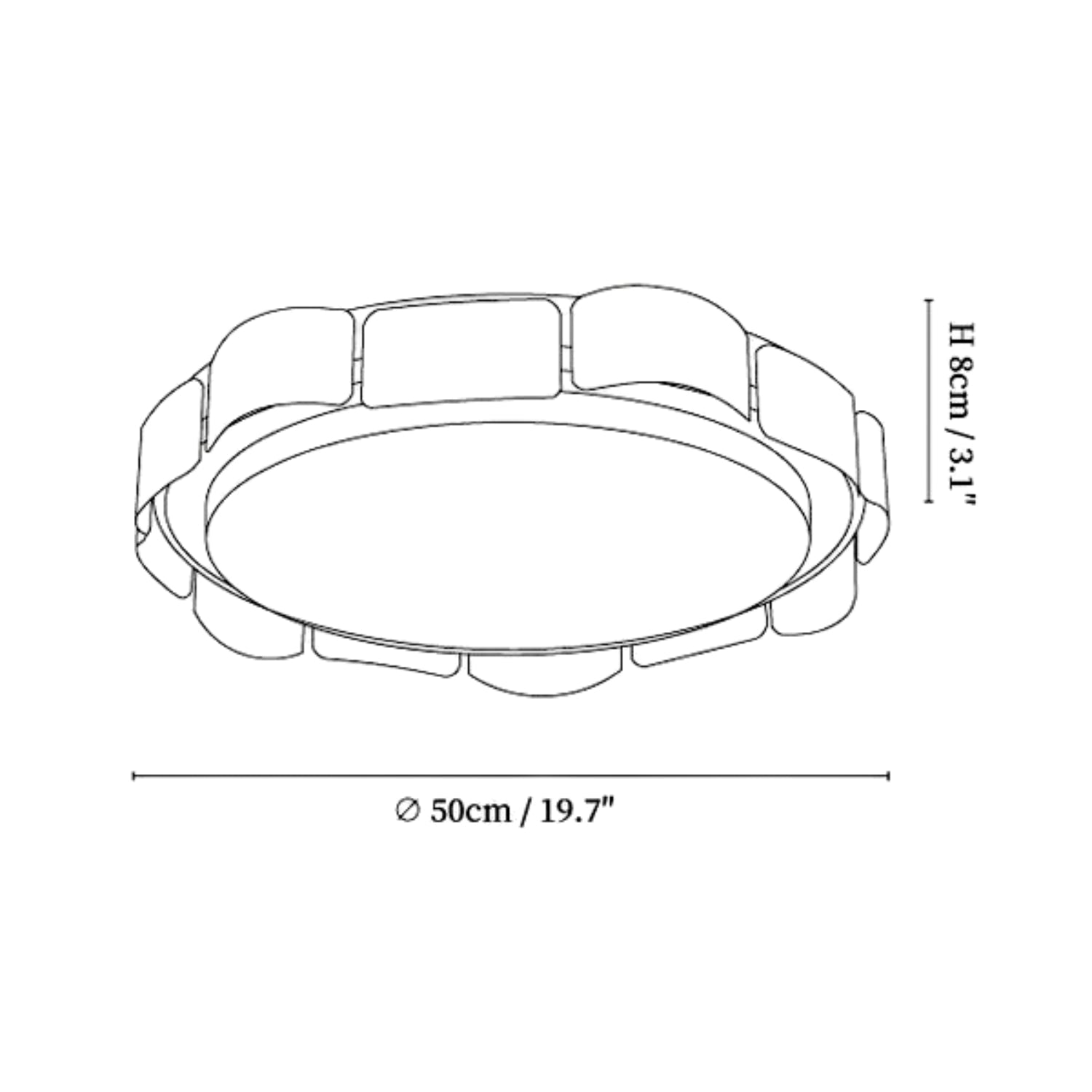 Cascadia Ceiling Light (DOUBLE BAY NAME)