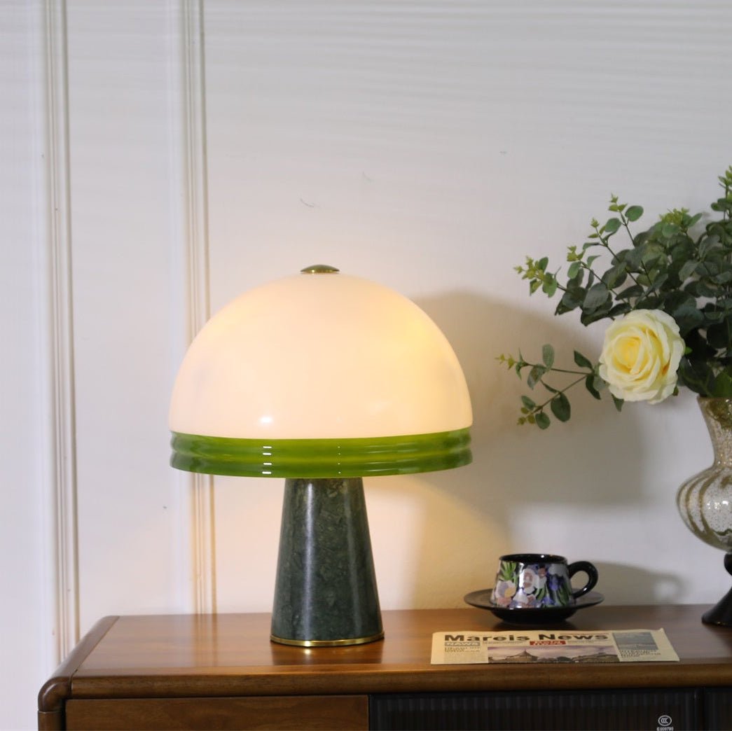 Velura Wide Marble Table Lamp