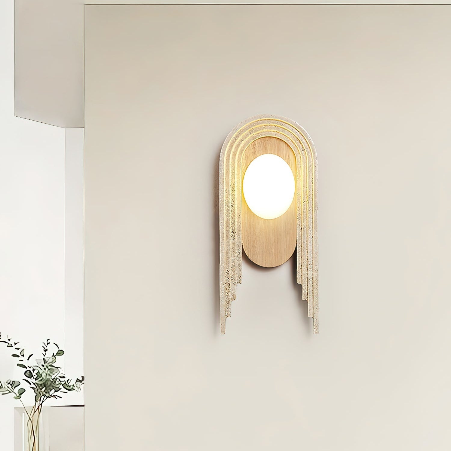 Belva Travertine Wall Light