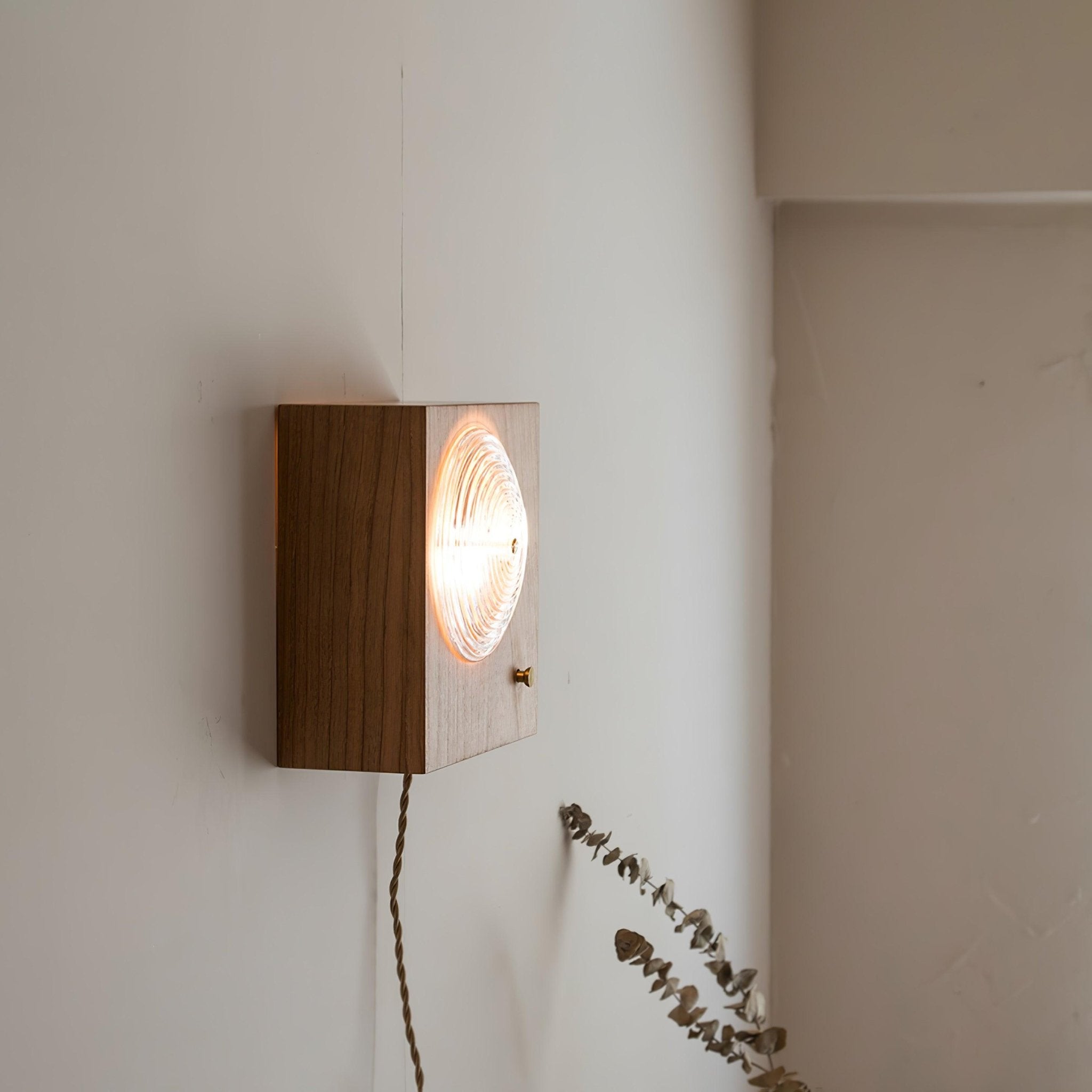 Wooden Vintage Camera Wall Light
