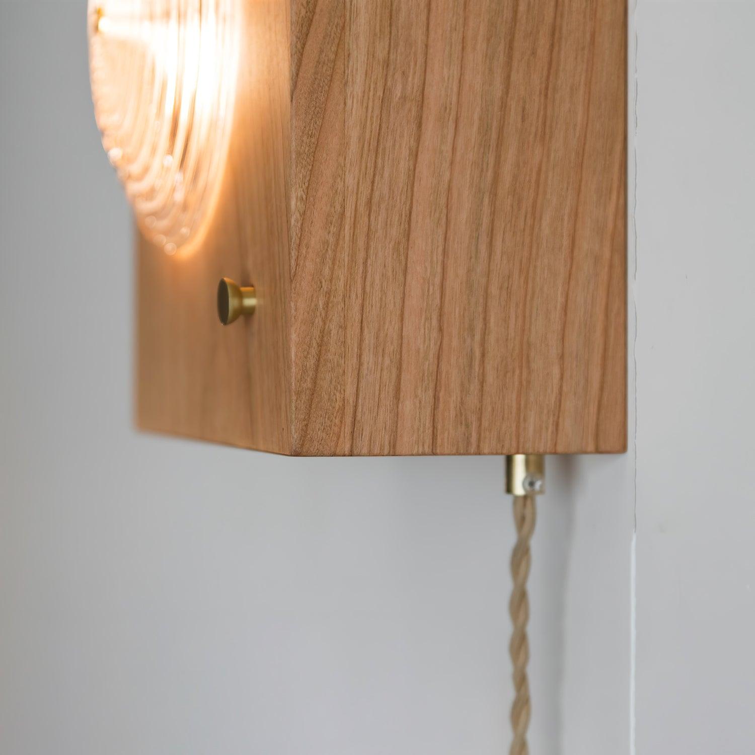 Wooden Vintage Camera Wall Light