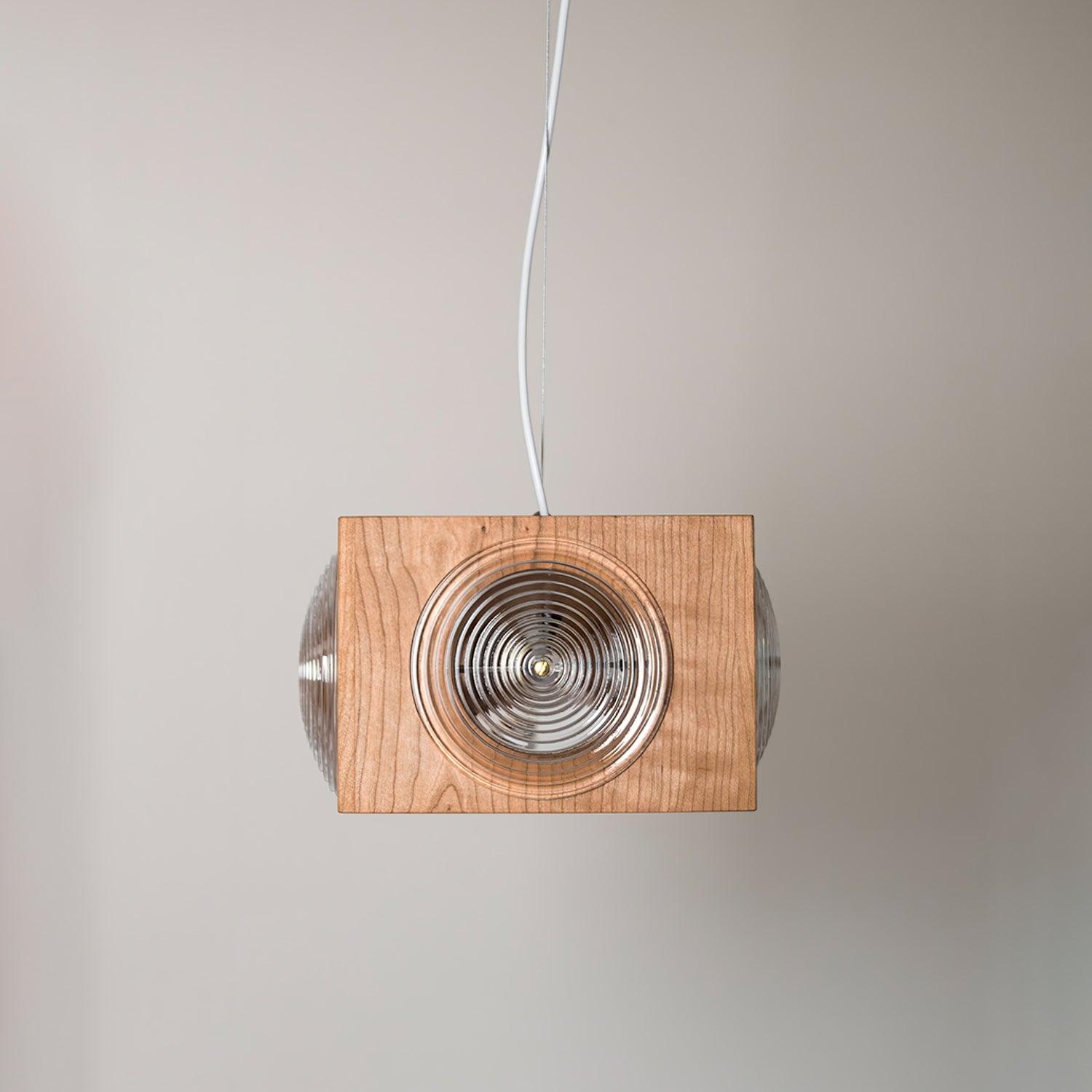 Wooden Vintage Camera Pendant Light