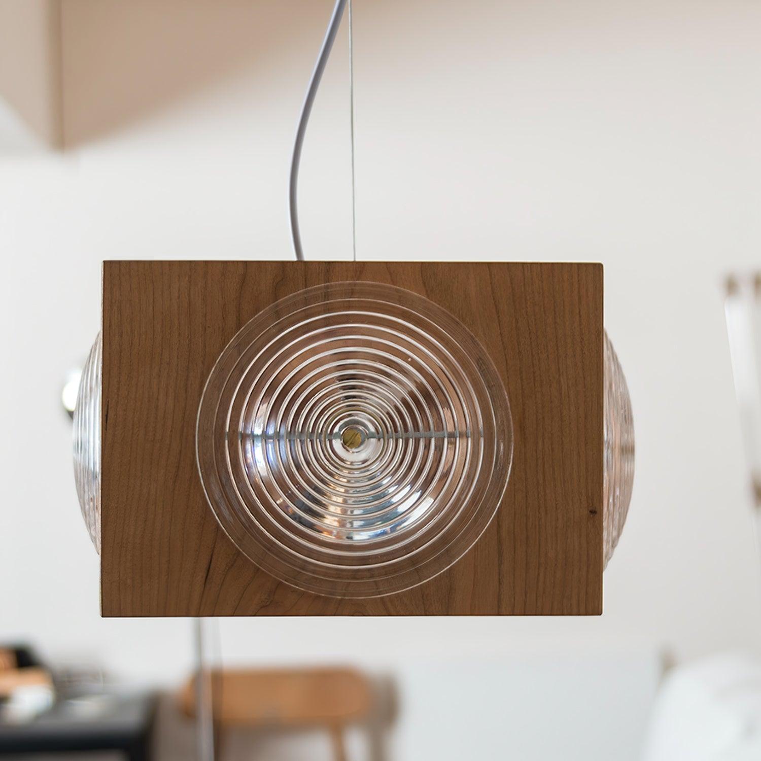 Wooden Vintage Camera Pendant Light