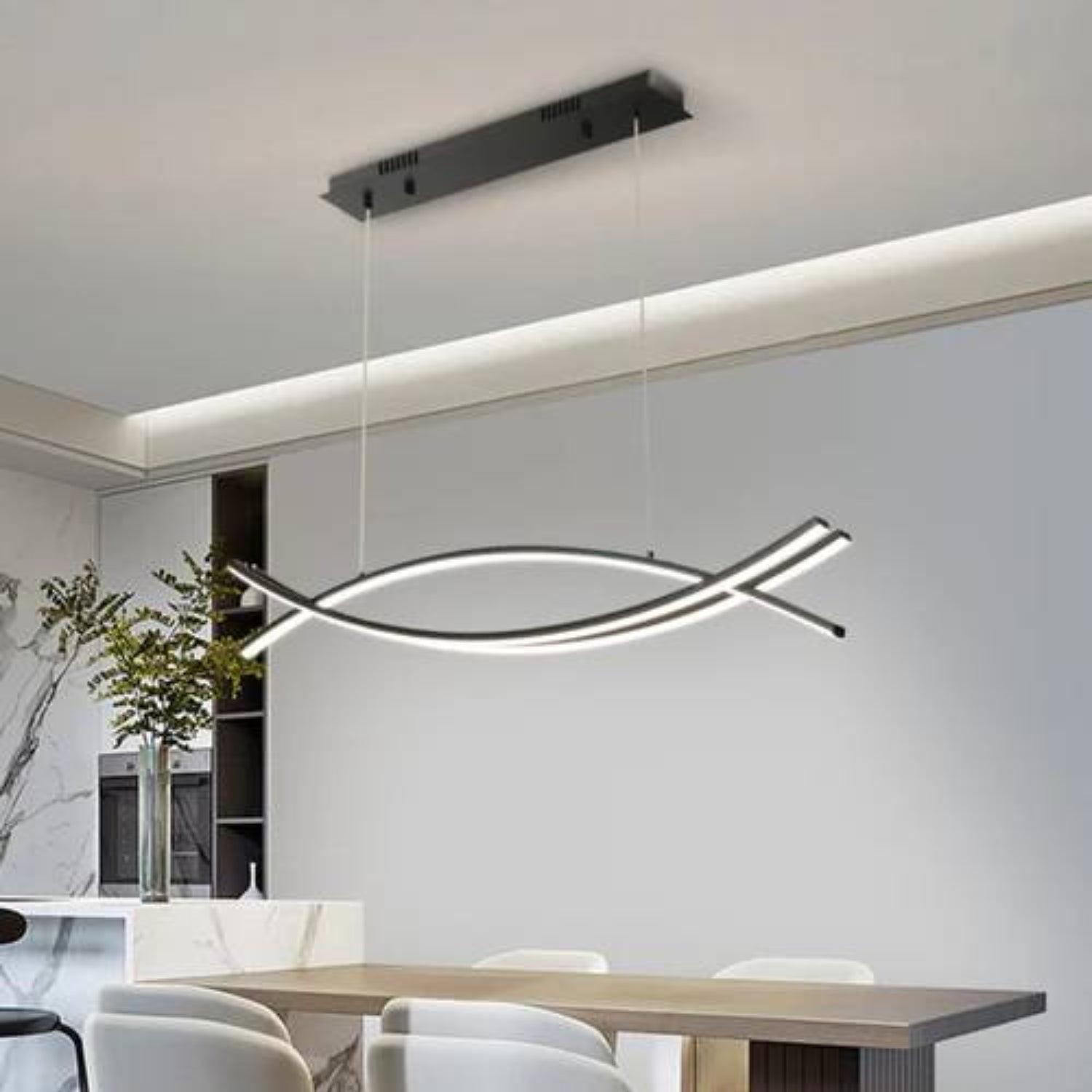 Meco Triple Wave Pendant Light