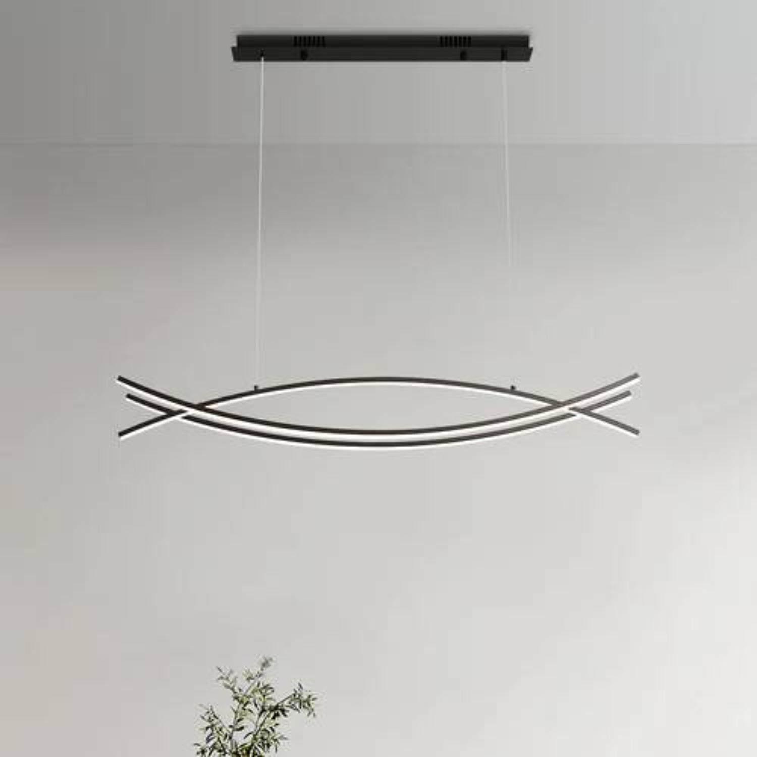 Meco Triple Wave Pendant Light