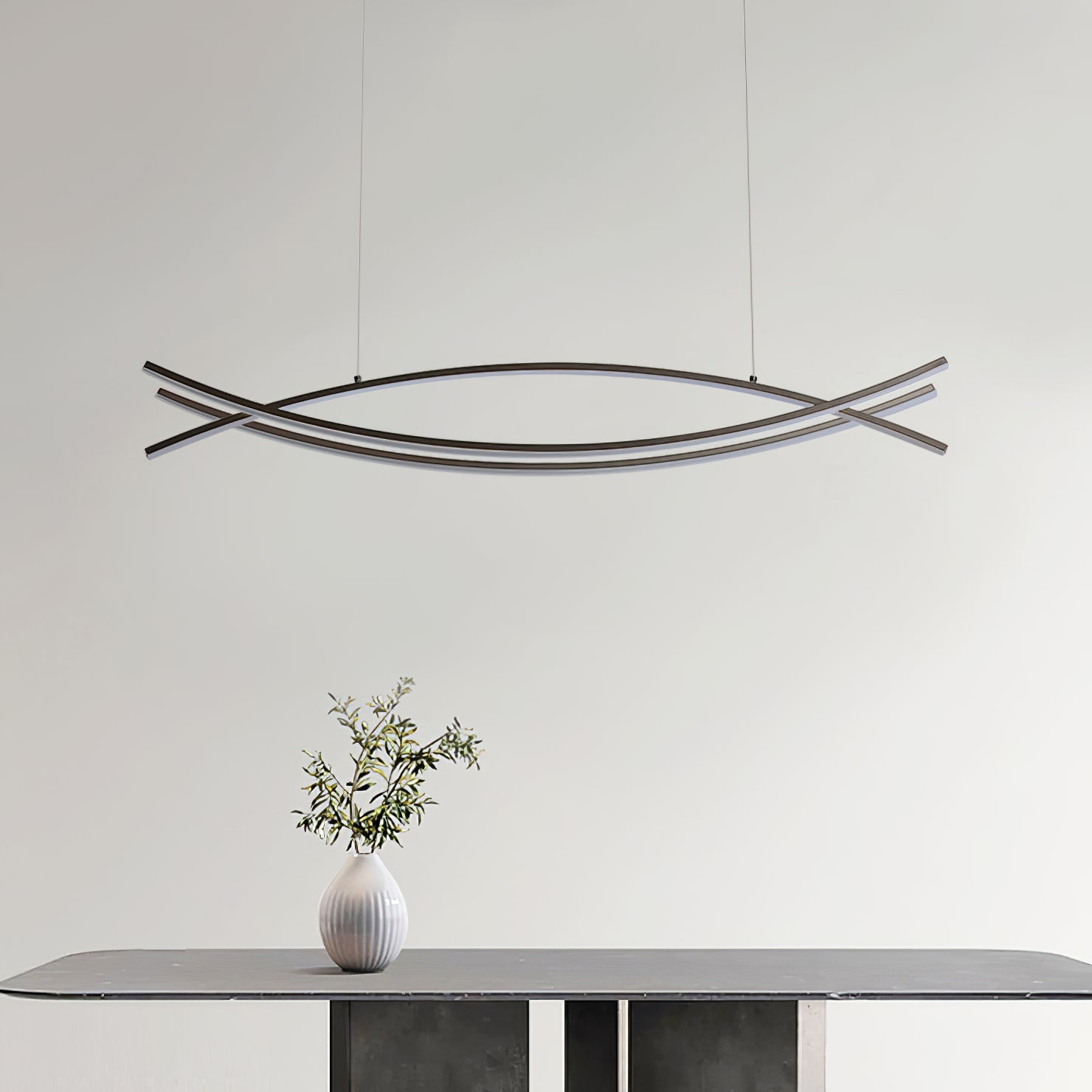 Meco Triple Wave Pendant Light
