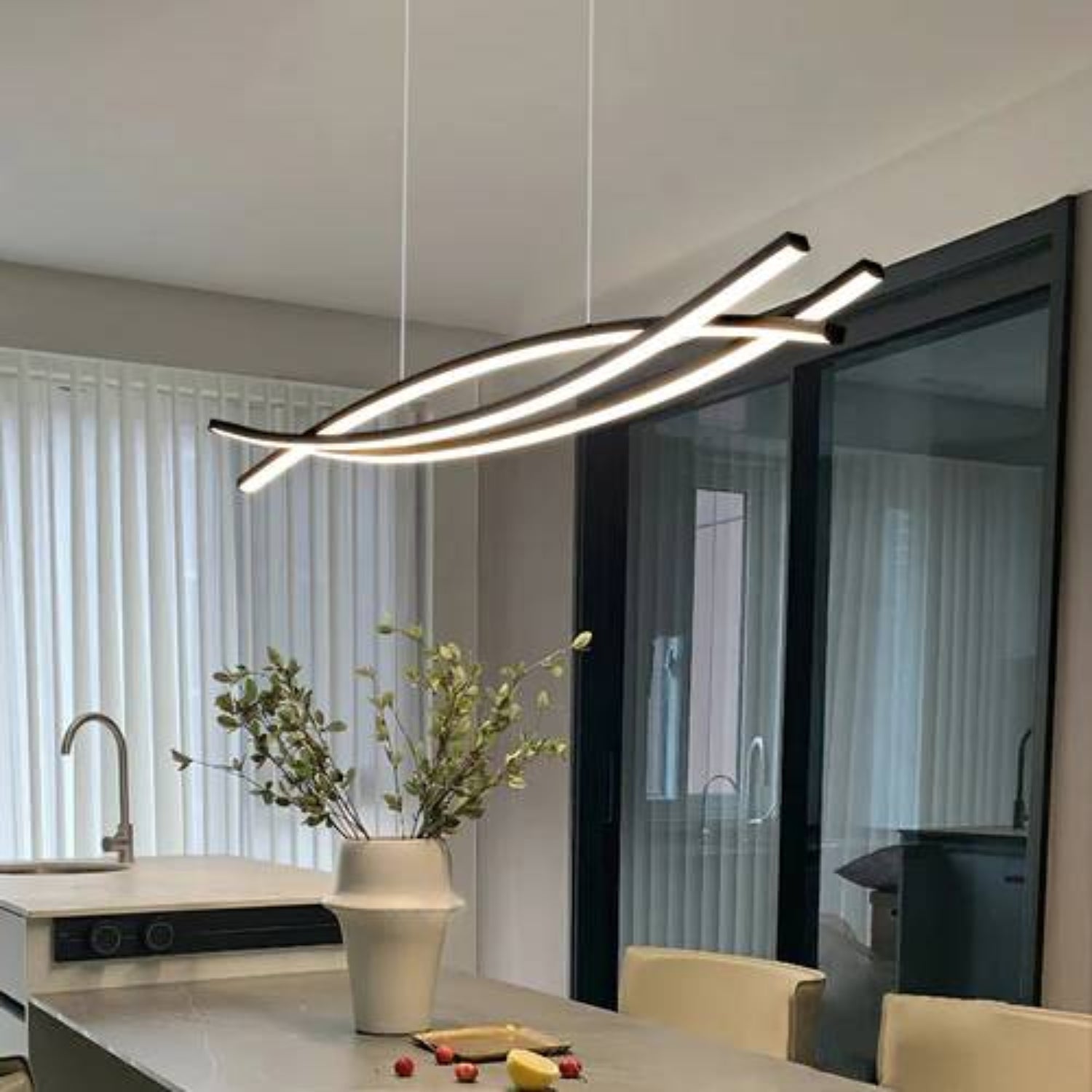 Meco Triple Wave Pendant Light