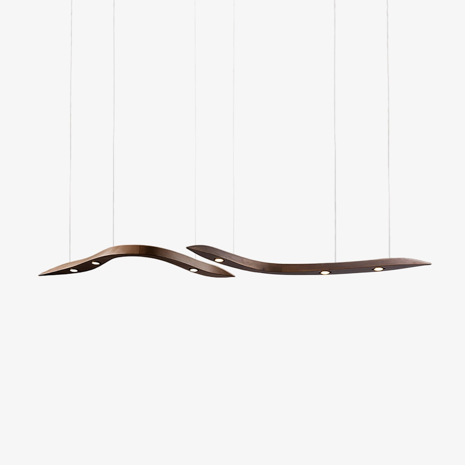 Weloma Wave Wooden Pendant Light